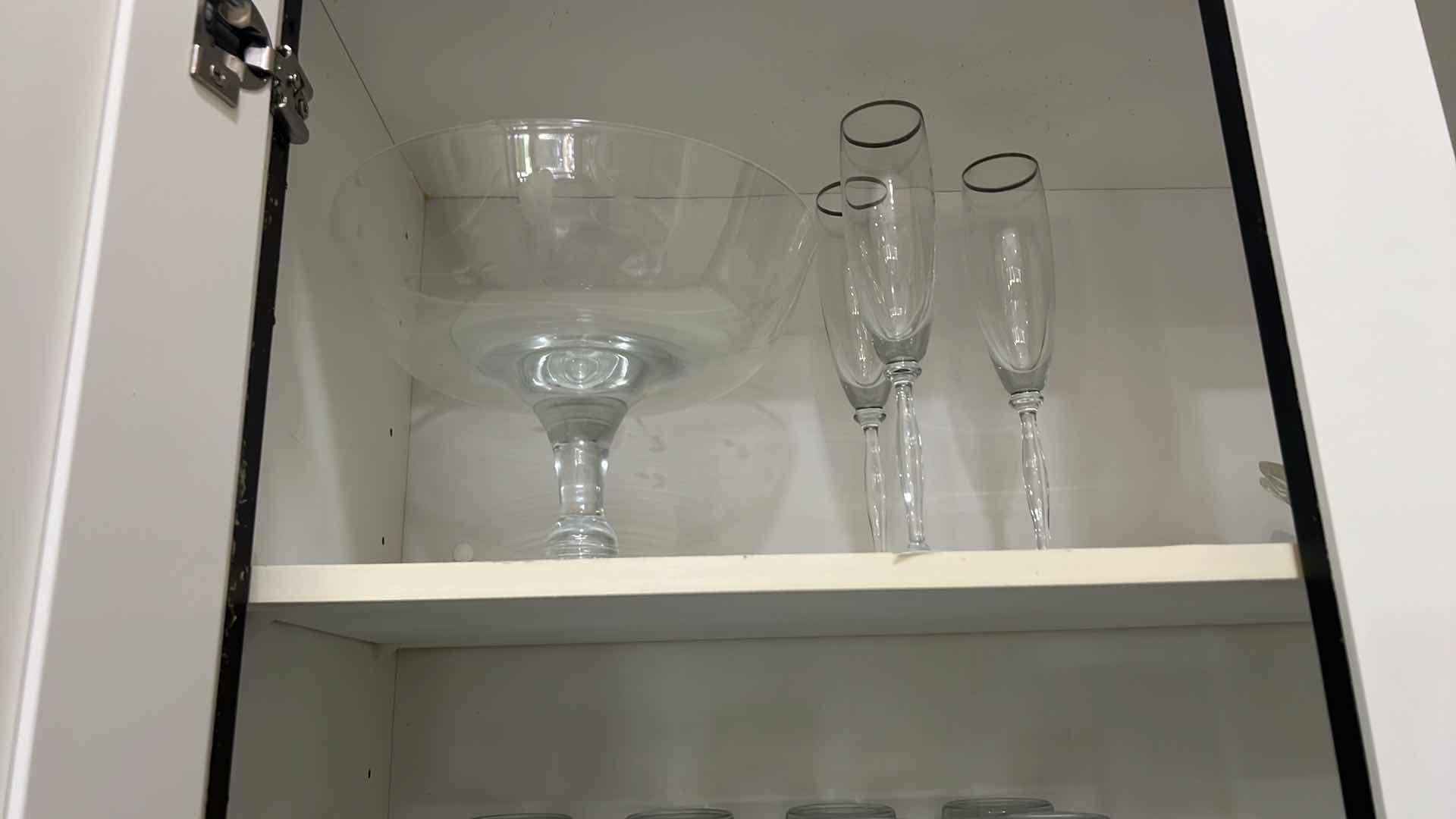 Photo 1 of CONTENTS OF KITCHEN CABINET-GLASSWARE