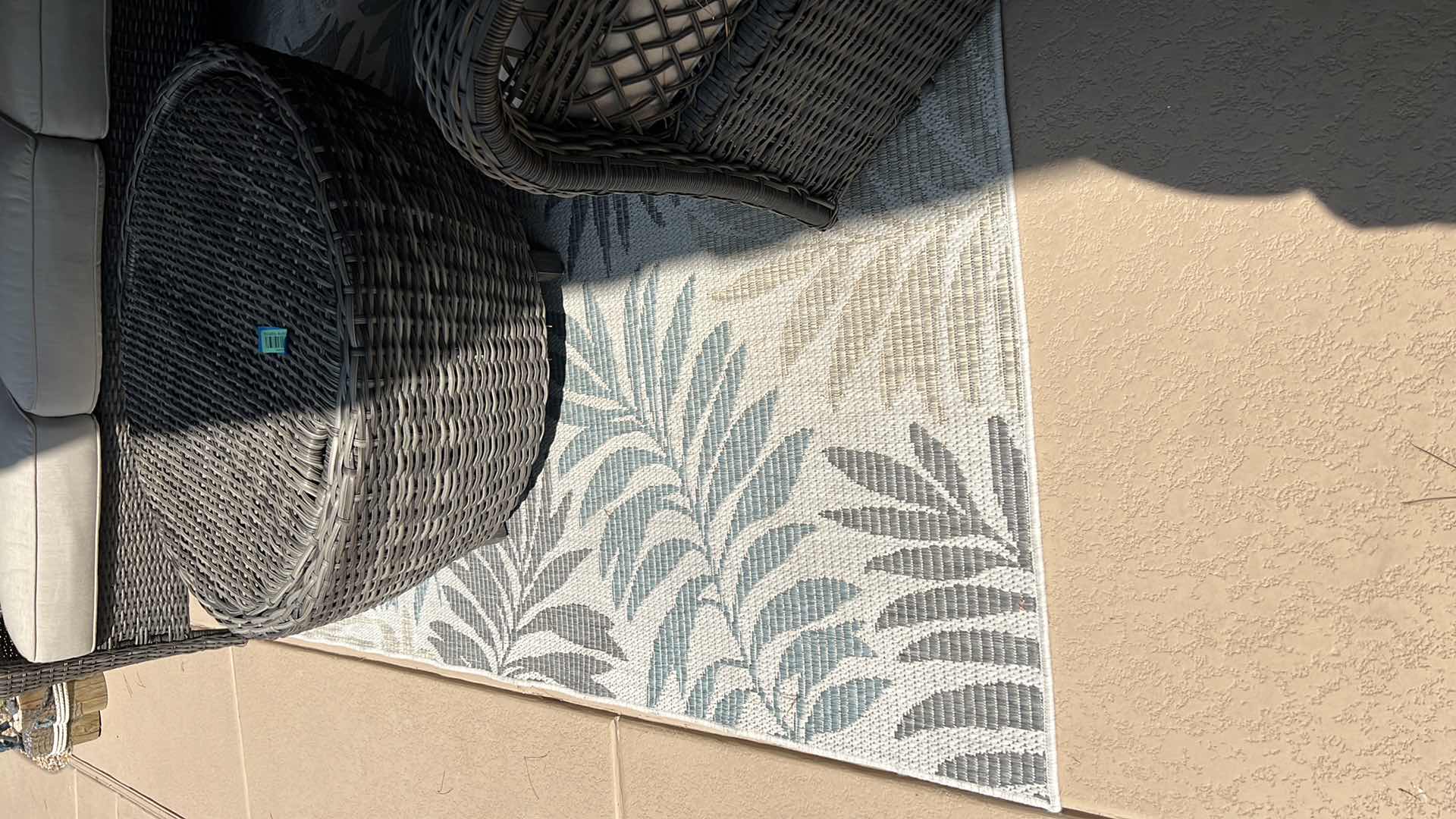 Photo 1 of OUTDOOR PATIO AREA RUG 63" x 87"