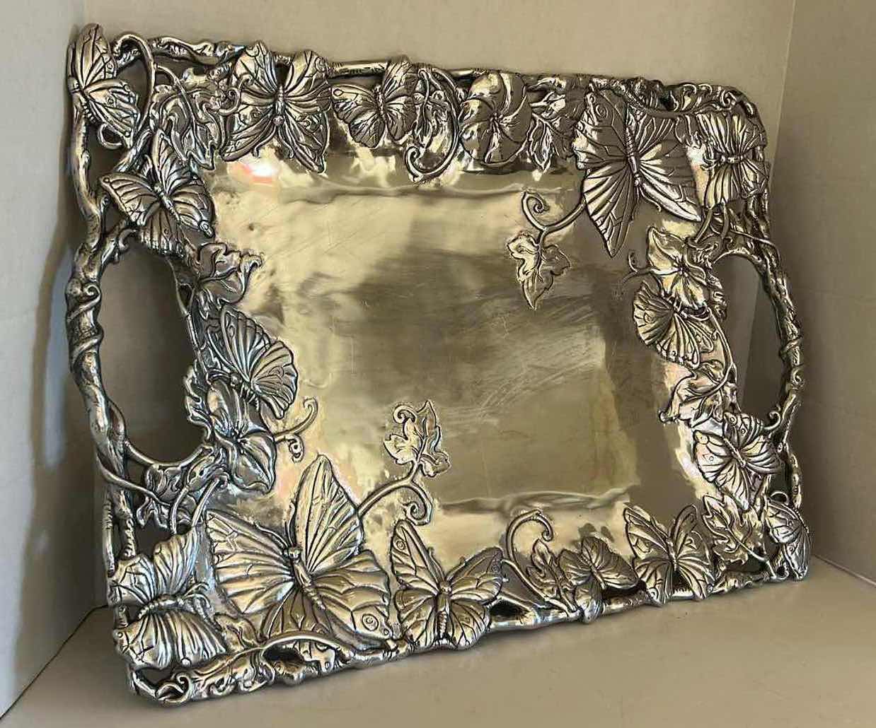 Photo 1 of ARTHUR COURT LARGE BUTTERFLY SERVING TRAY 24" x 16"