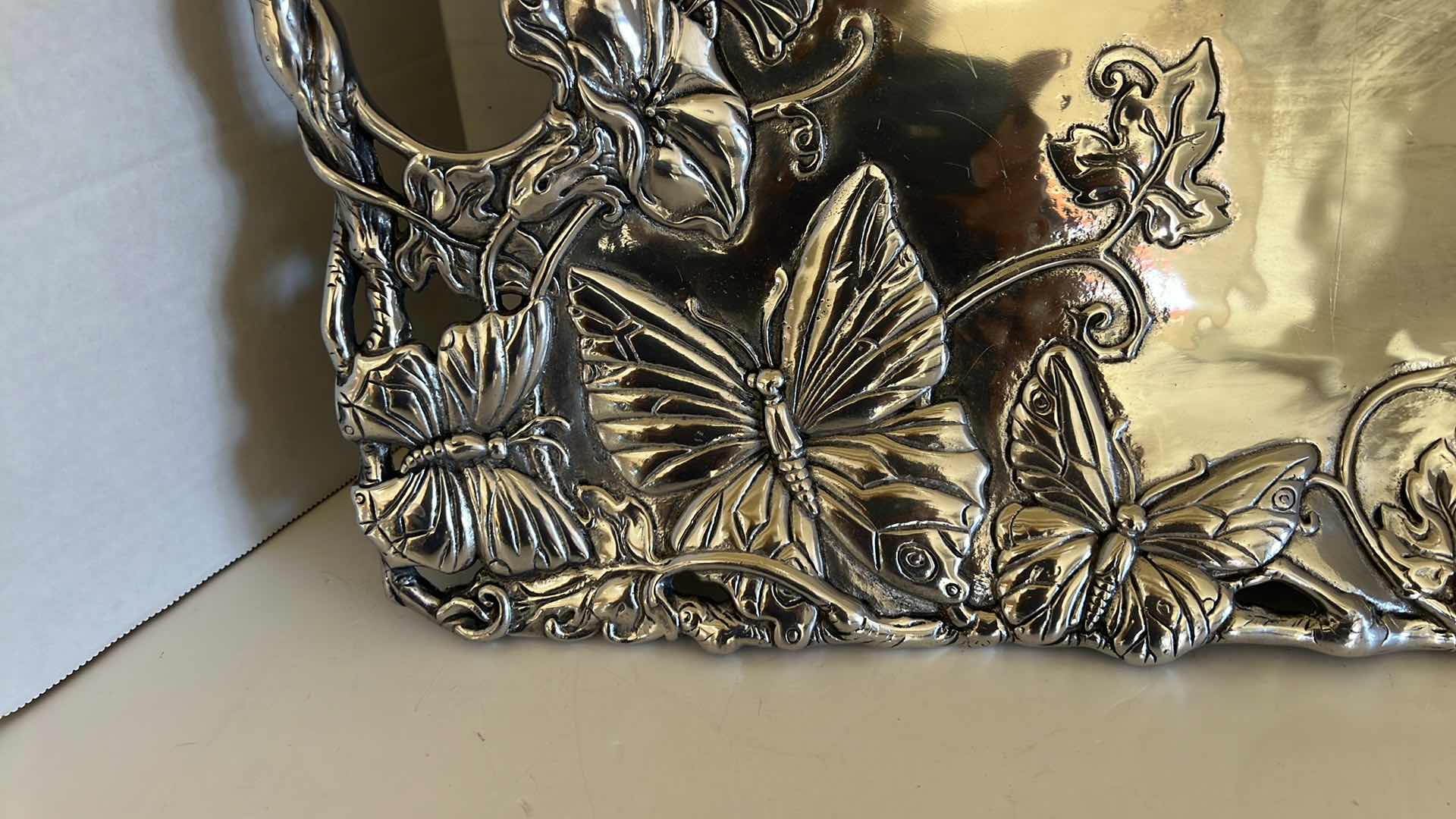 Photo 1 of ARTHUR COURT LARGE BUTTERFLY SERVING TRAY 24" x 16"