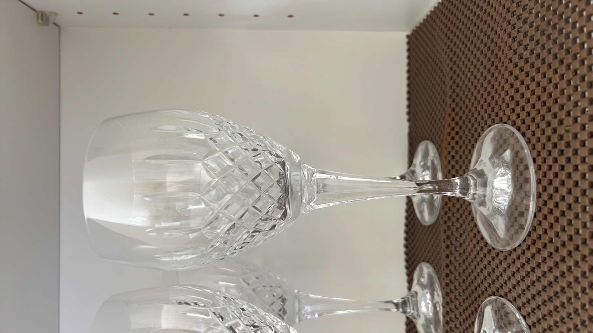 Photo 1 of 18-CRYSTAL STEM WINE GLASSES