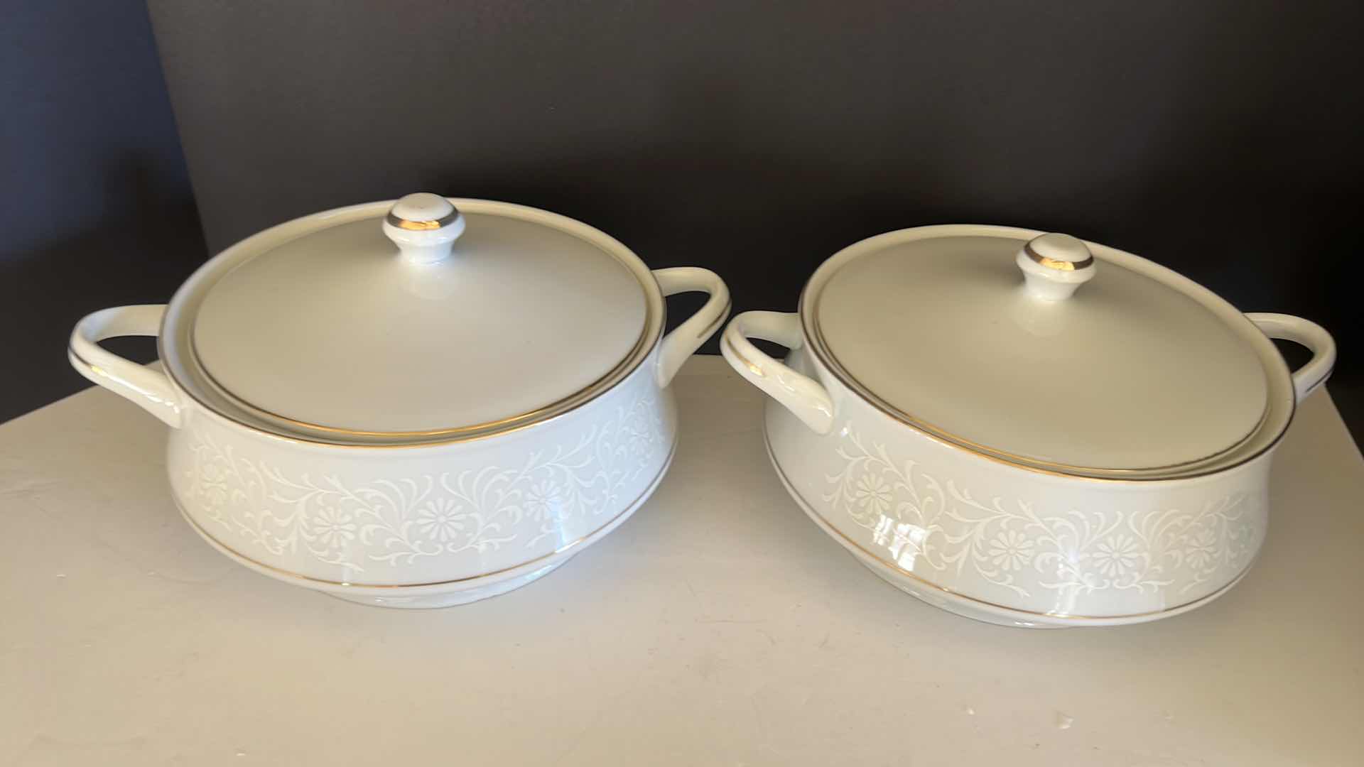 View 5 of 2-COVENTRY FINE CHINA JAPAN "CHANTILLY" COVERED VEGETABLE SERVING DISHES