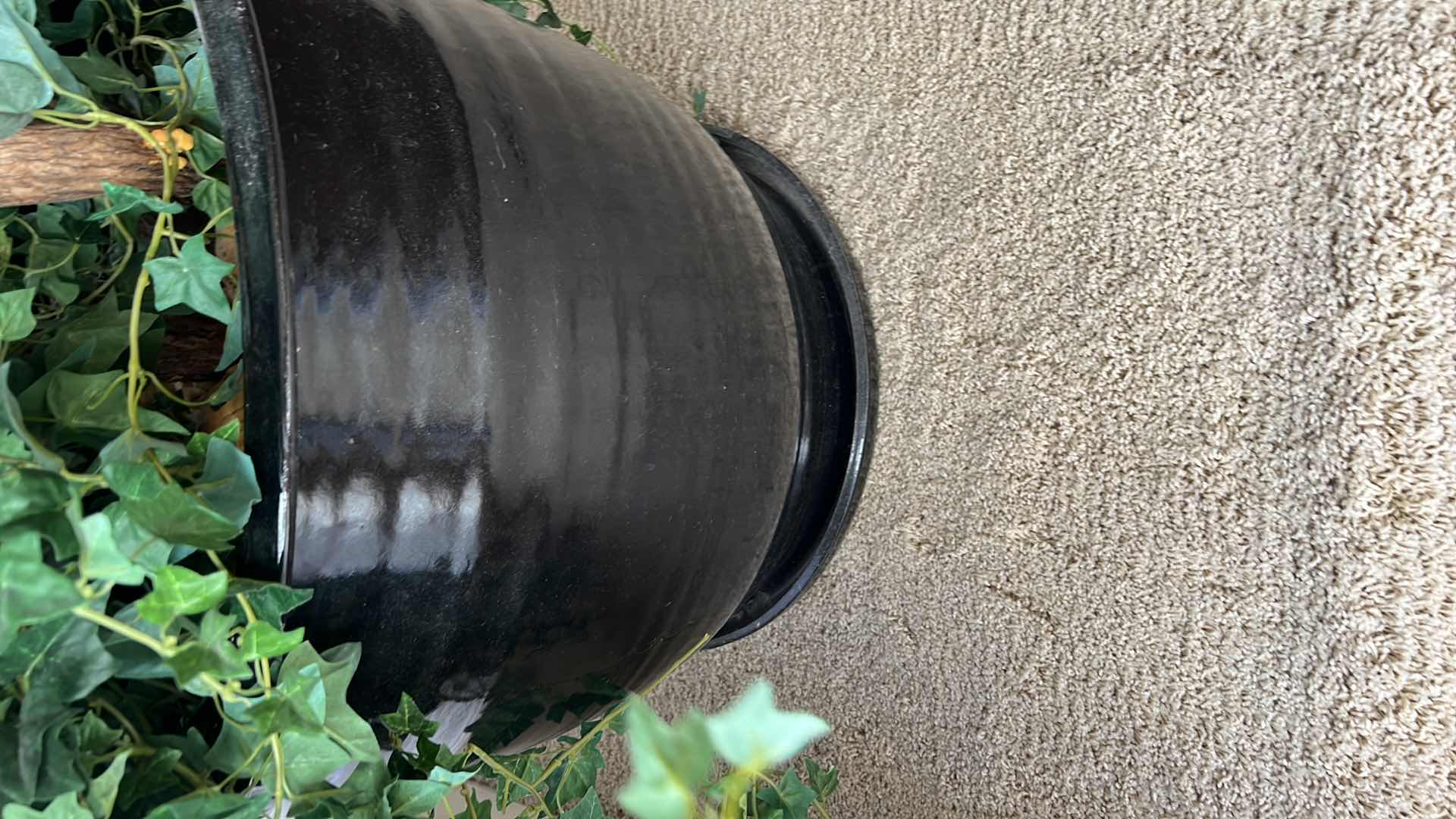 Photo 1 of 8' HUGE FAUX TREE IN DARK CERAMIC POT