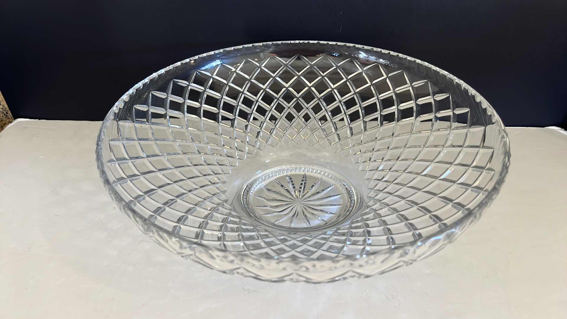 Photo 1 of 16"ROUND CRYSTAL BOWL