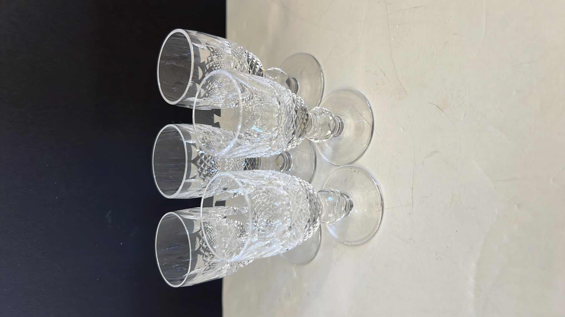 Photo 1 of 5-WATERFORD CRYSTAL COLLEEN CLARET SHOT GLASSES (H 3.25")