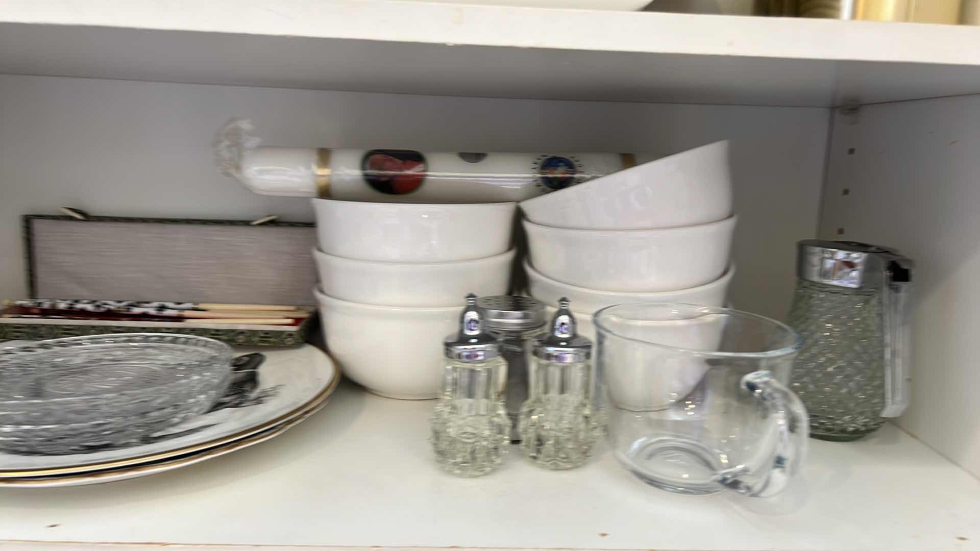 Photo 1 of CONTENTS OF KITCHEN CABINET-ASSORTED DISHES & KITCHEN ITEMS