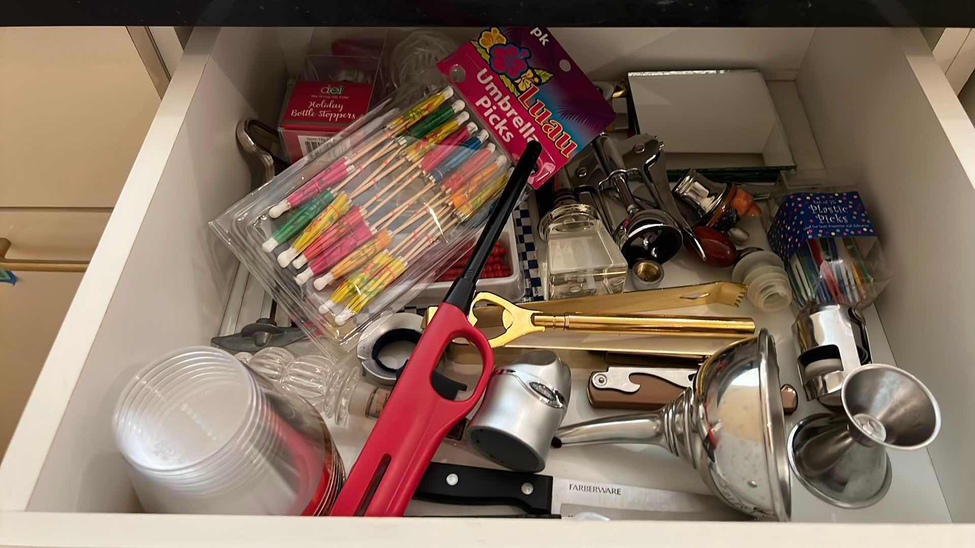 Photo 1 of CONTENTS OF 2-BAR DRAWERS- BAR ACCESSORIES