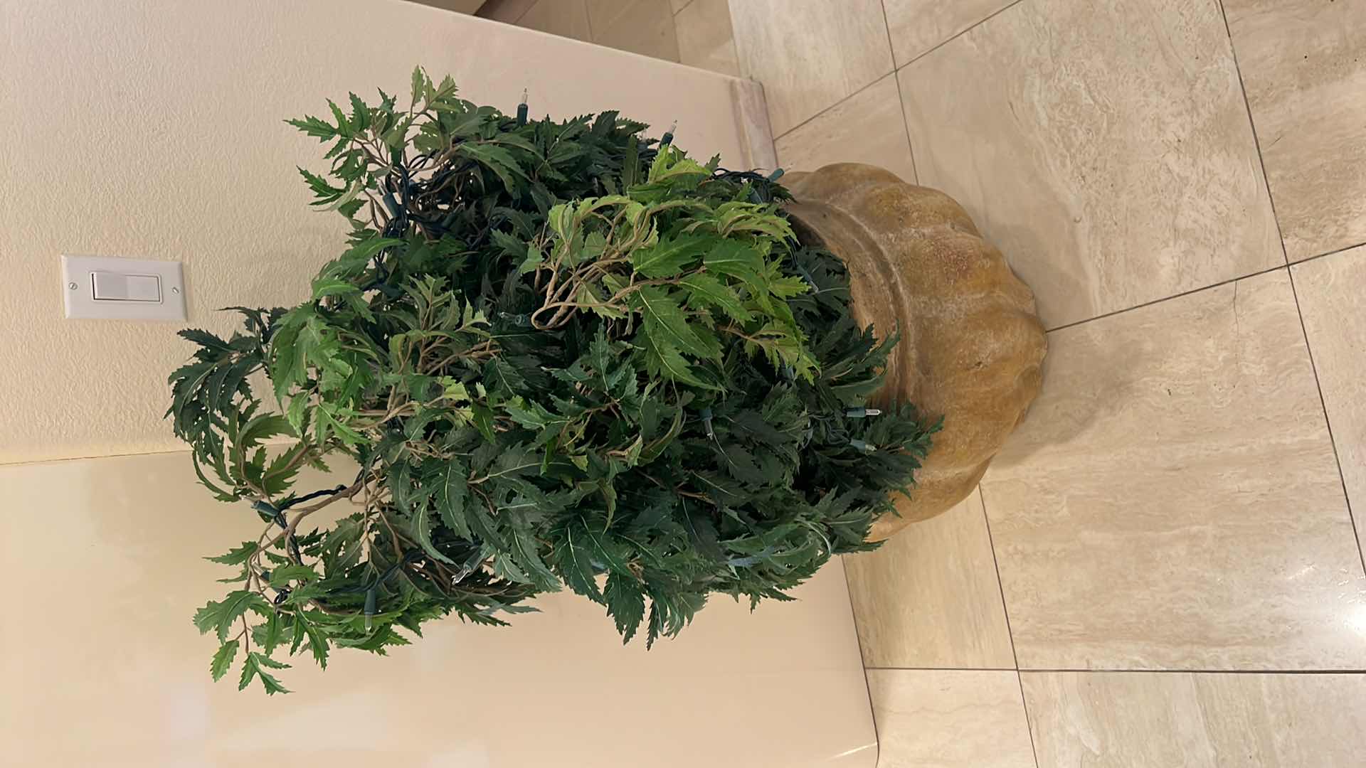 Photo 1 of FAUX CLAY POT W GREEN PLANT H41"