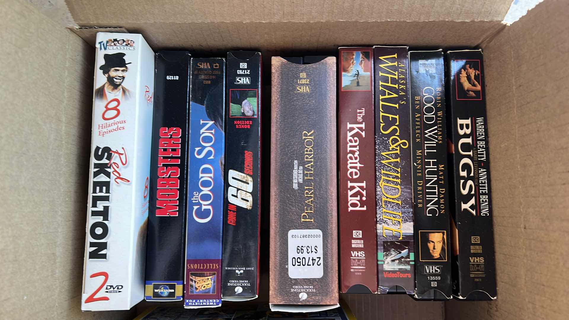 Photo 1 of CONTENTS OF BOX-12 VHS TAPES (VARIOUS TITLES)
