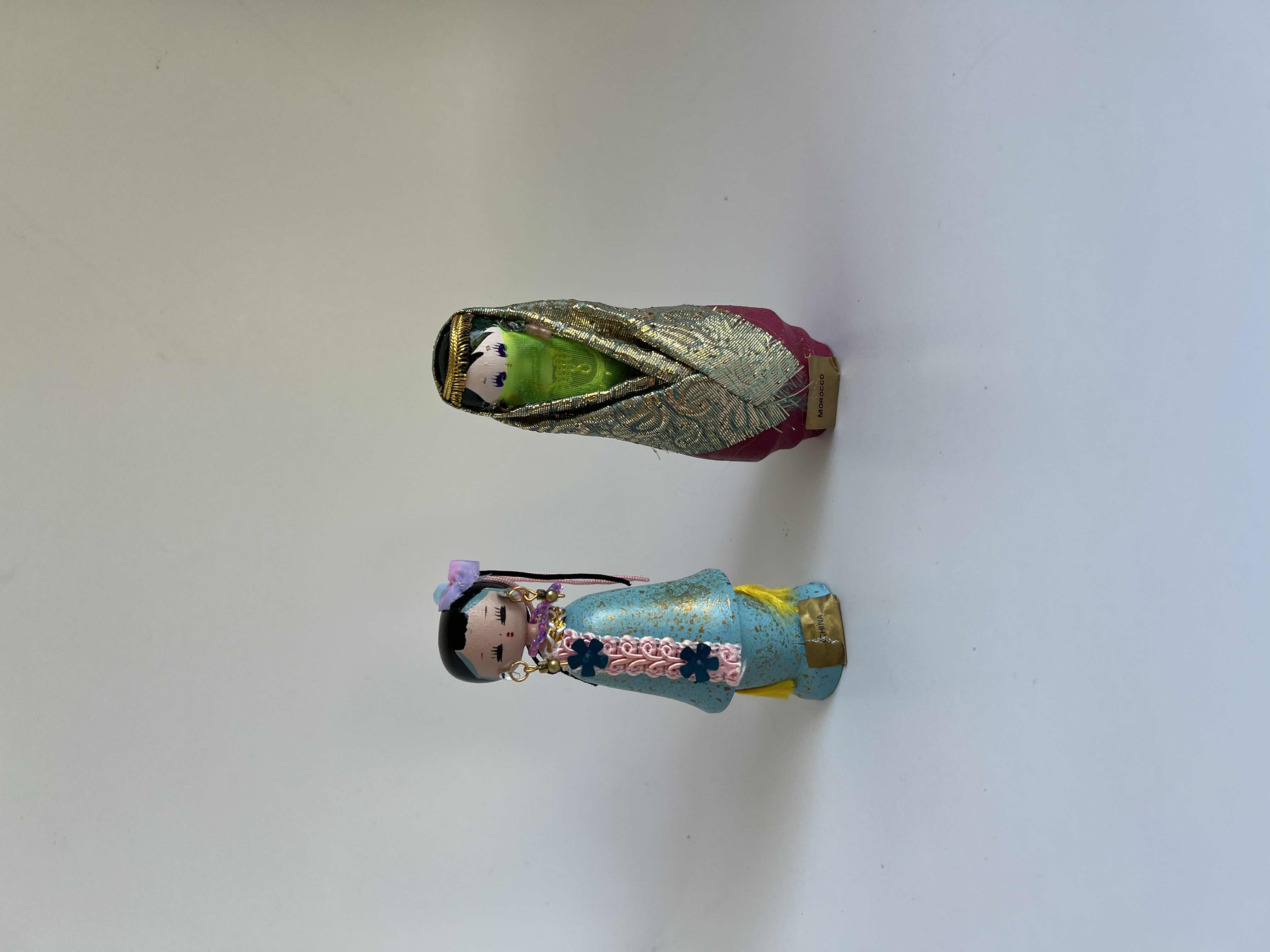 Photo 1 of 2-VINTAGE JAPENESE KOKESHI WOOD DOLLS, H4.5''