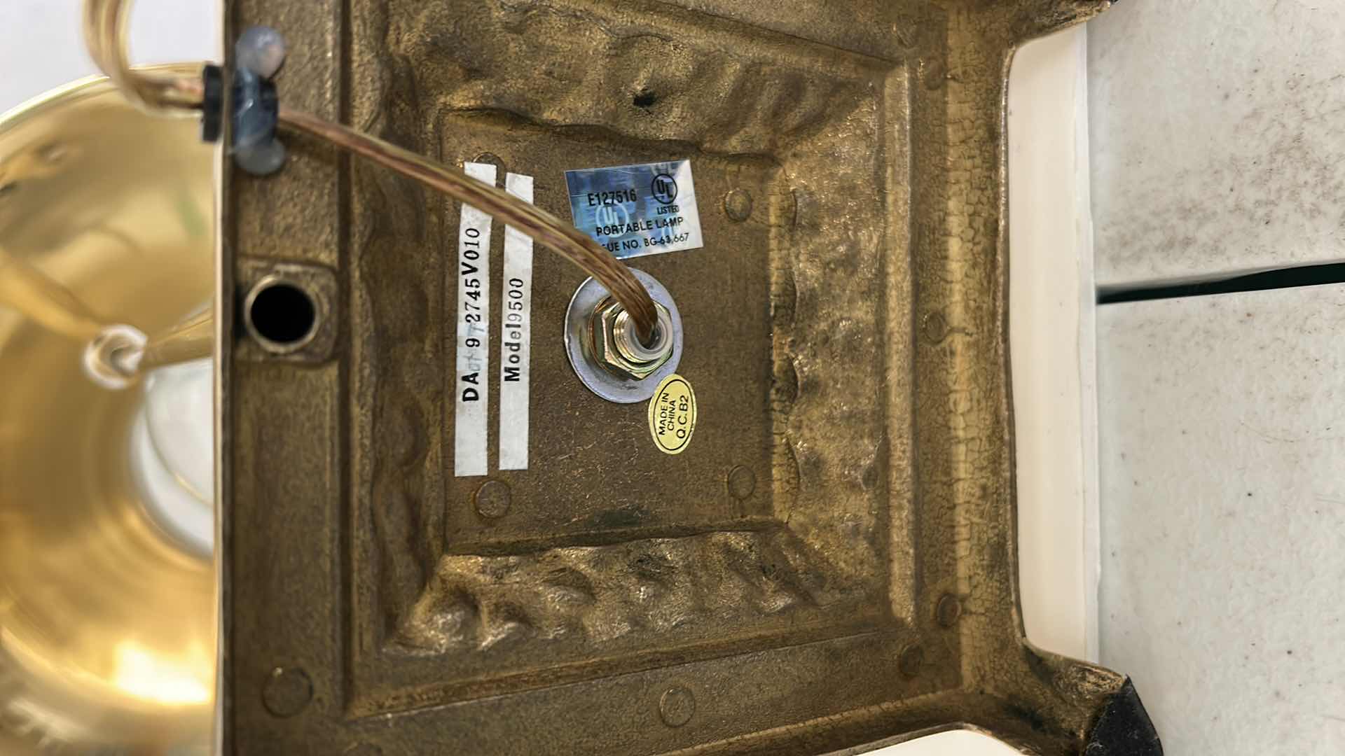 Photo 1 of VINTAGE BRASS PARIS ORIENT EXPRESS ISTANBUL TABLE LAMP H20"