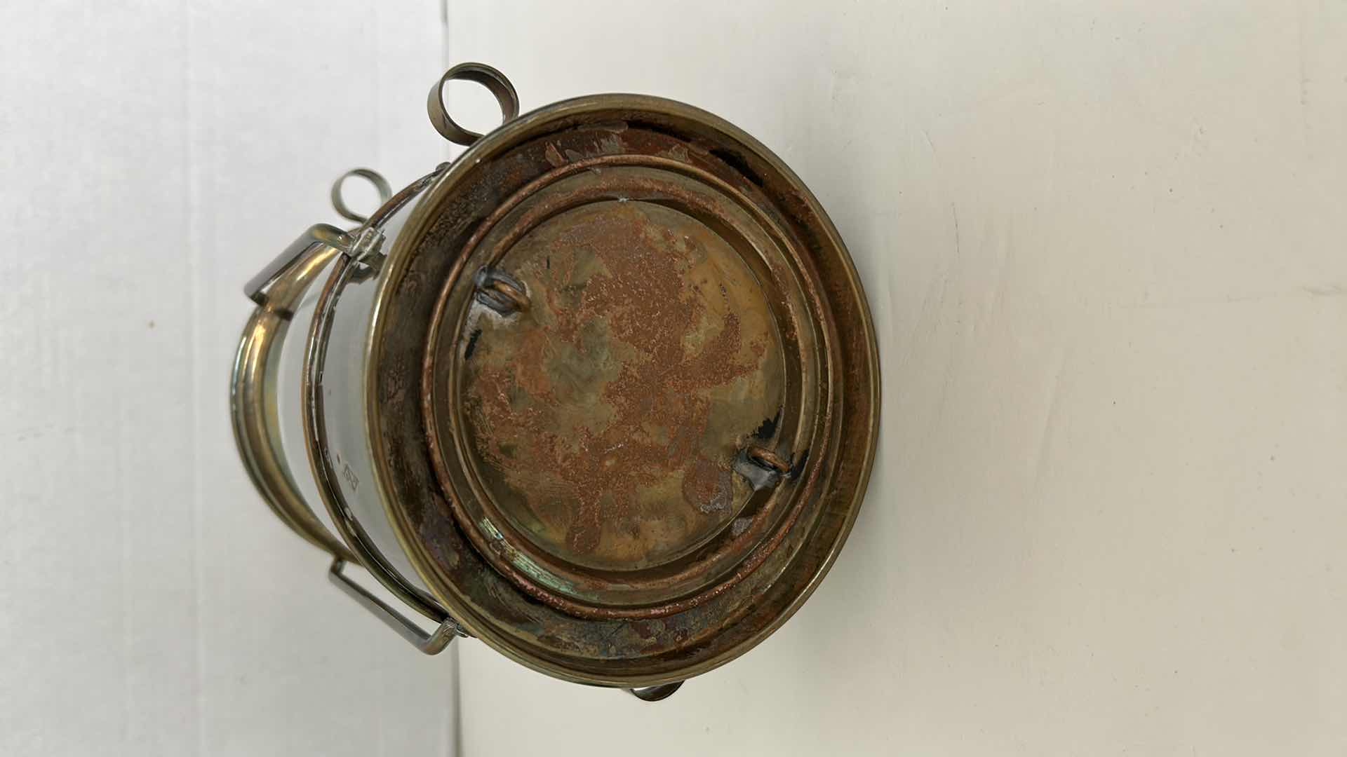 Photo 1 of ANTIQUE STYLE MARITIME SHIP BRASS "ANCHOR" OIL LANTERN H 14"