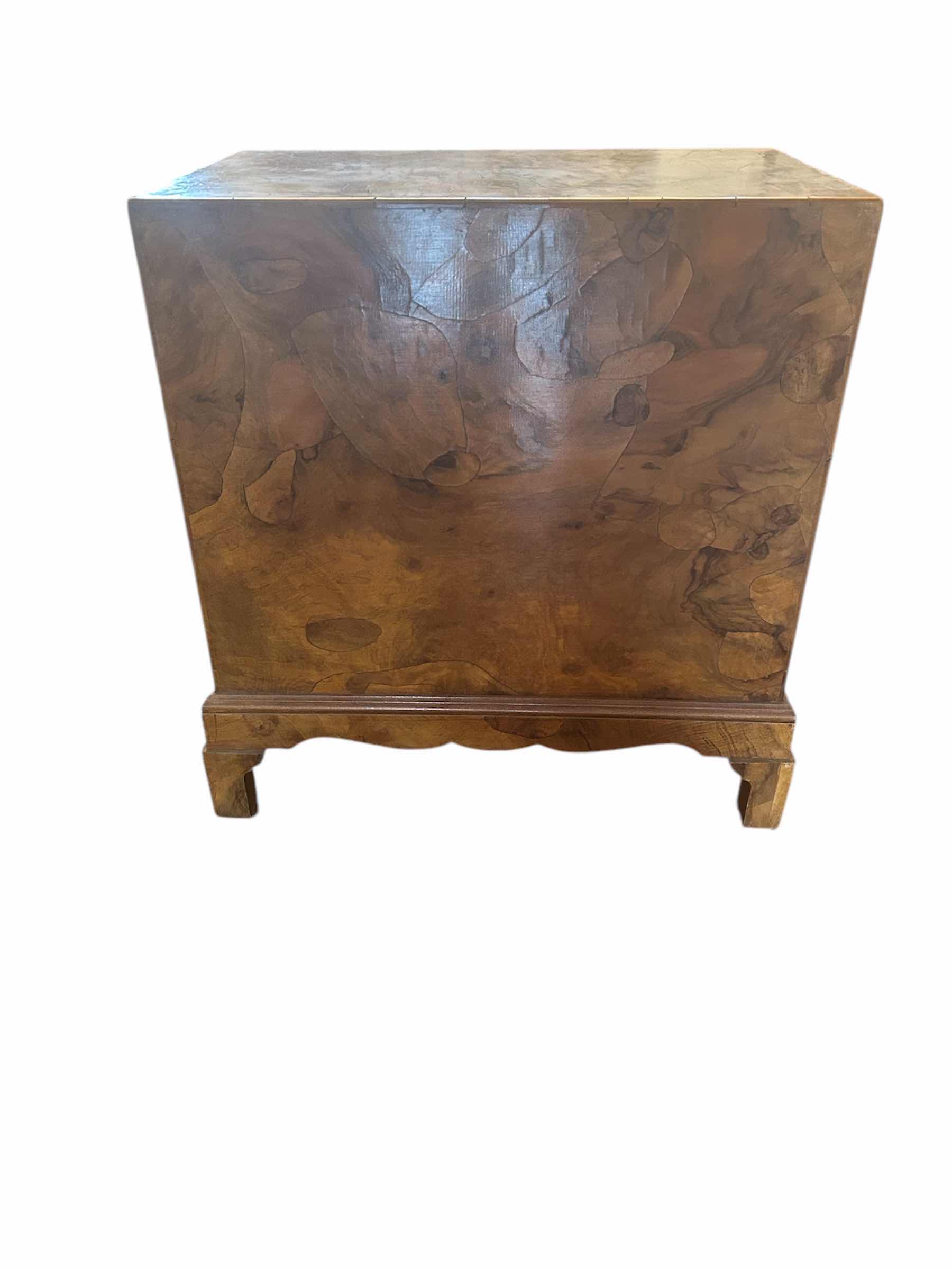 Photo 1 of MID-20TH CENTURY ITALIAN BURLED 9 DRAWER MINIATURE CABINET 16" X 25" H 27"