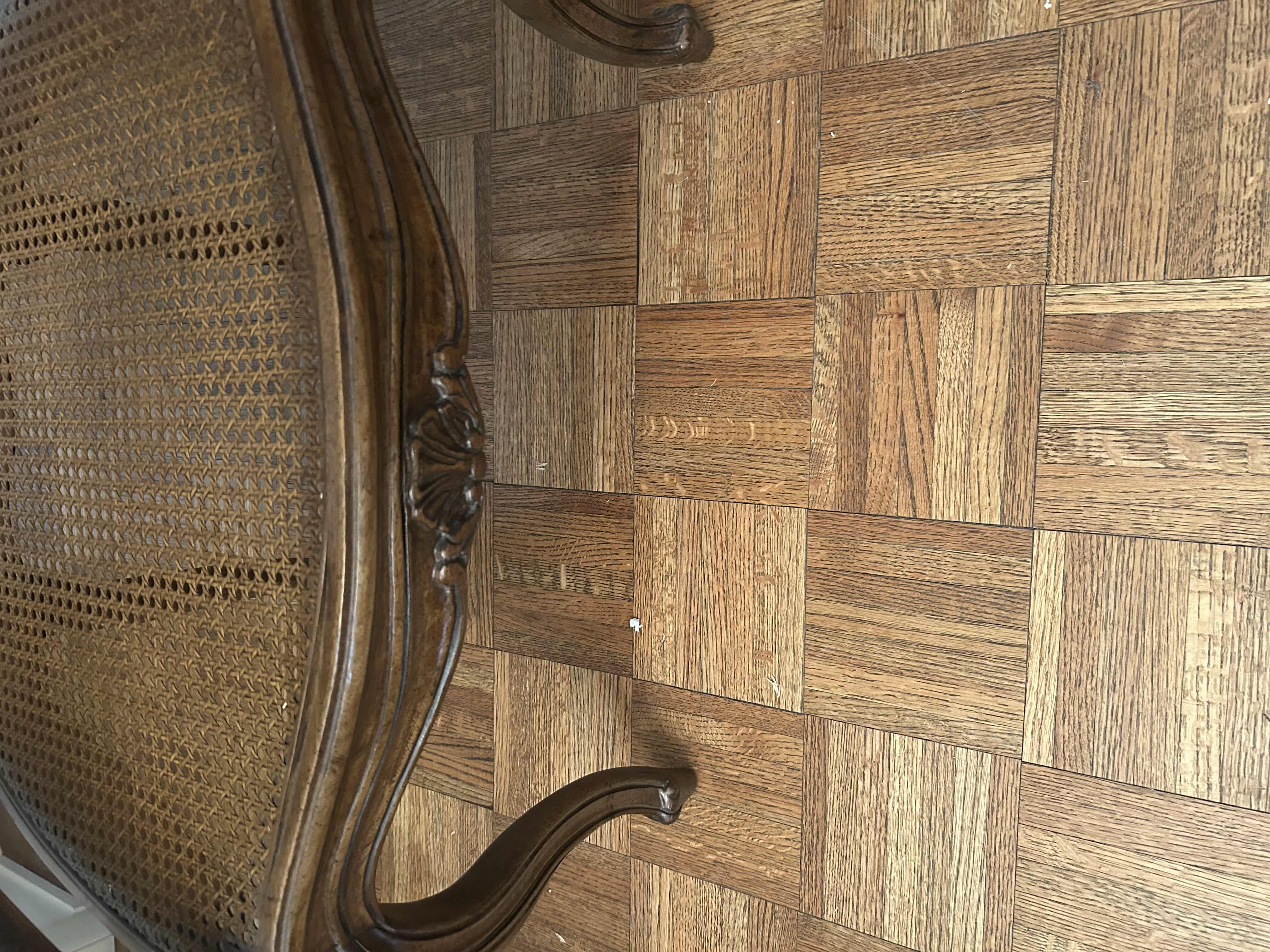 Photo 1 of 2-DREXEL HERITAGE CANE FRENCH LOUIS XV BARREL ARM CHAIRS