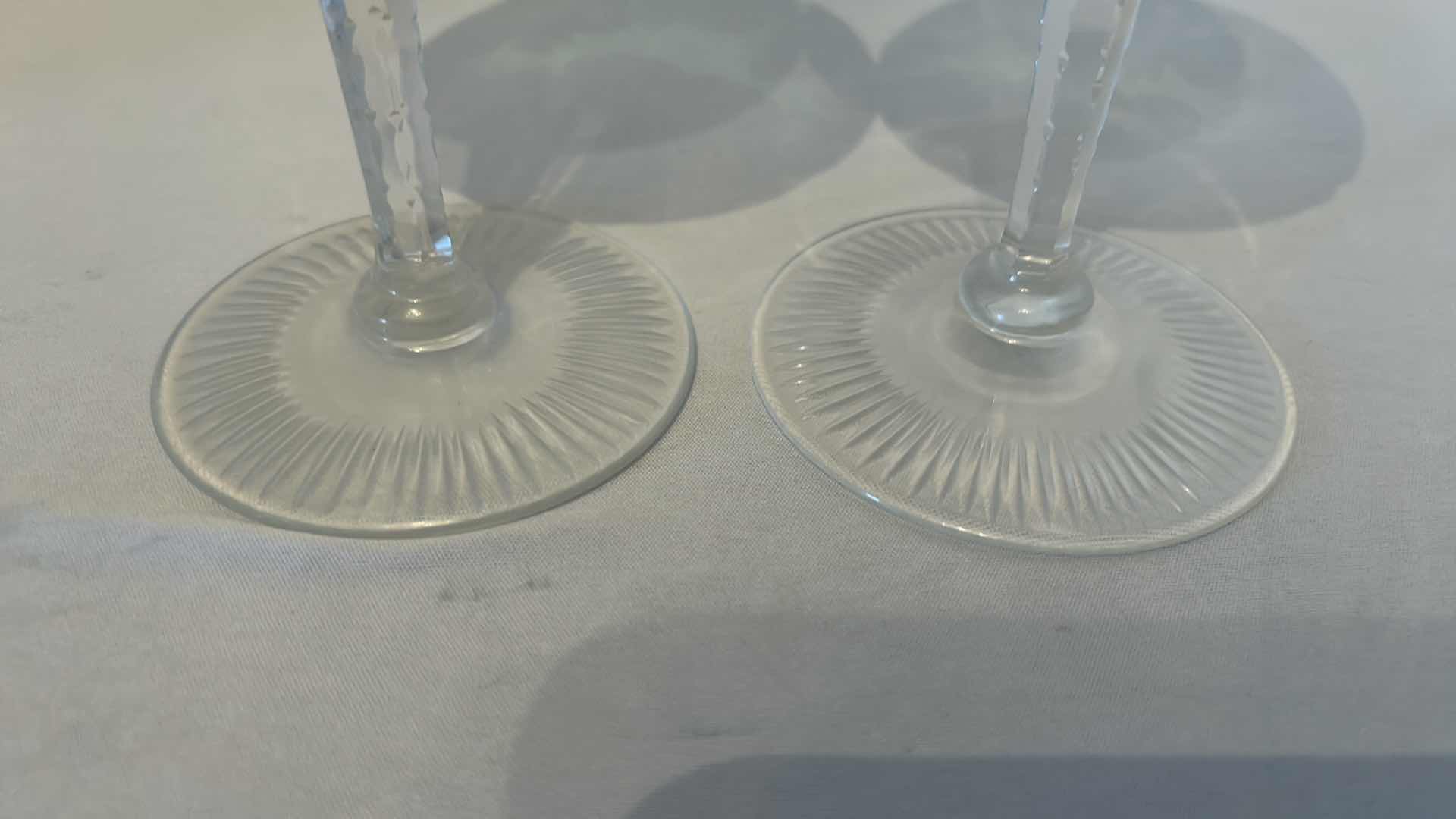 Photo 1 of 2- AJKA MARSALA GRAPES CUT TO CLEAR EMERALD WINE GLASS