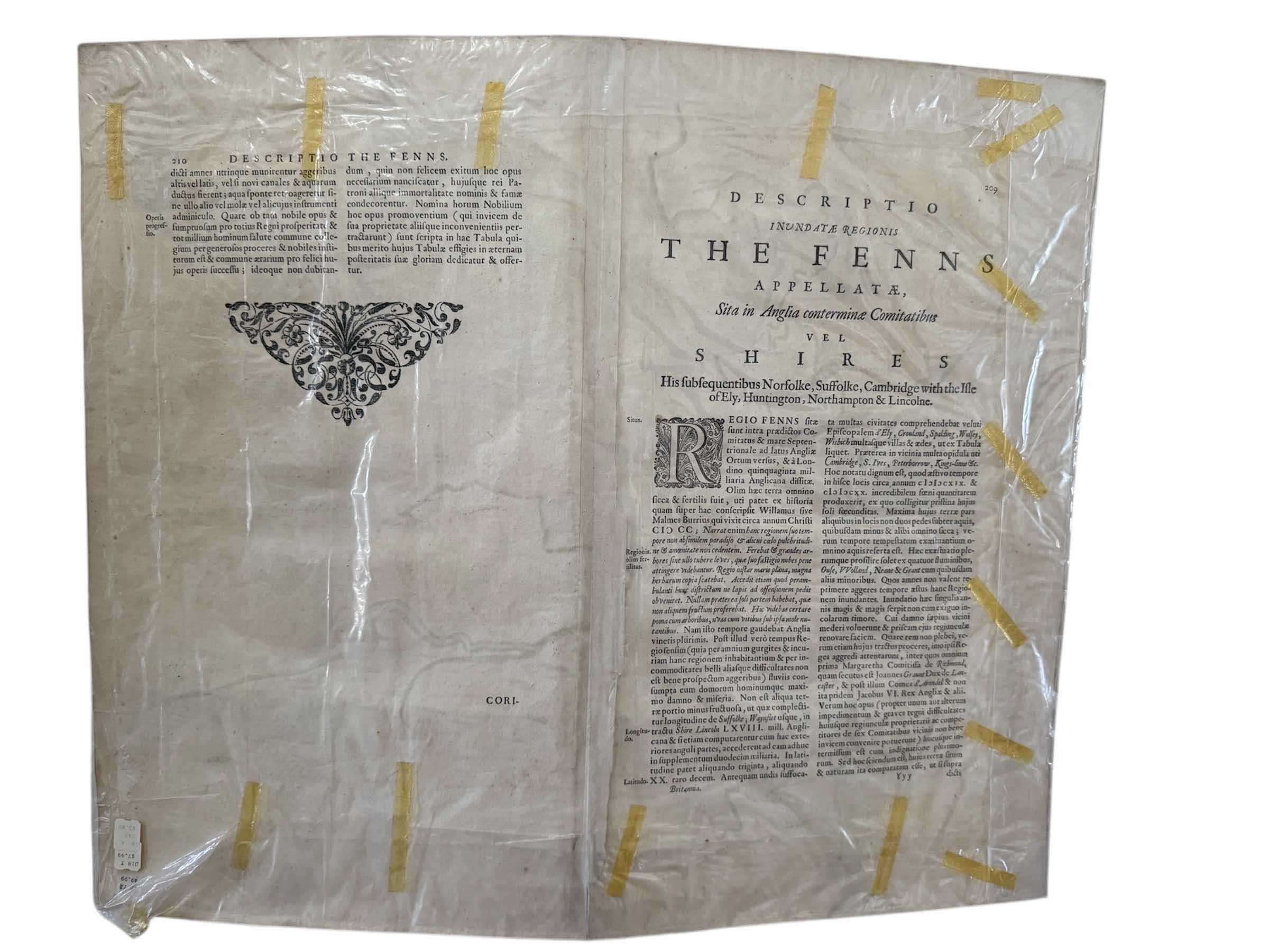 Photo 4 of ANTIQUE THE FENNS & THE ISLE APPELATE PLOT MAP 23”x20”