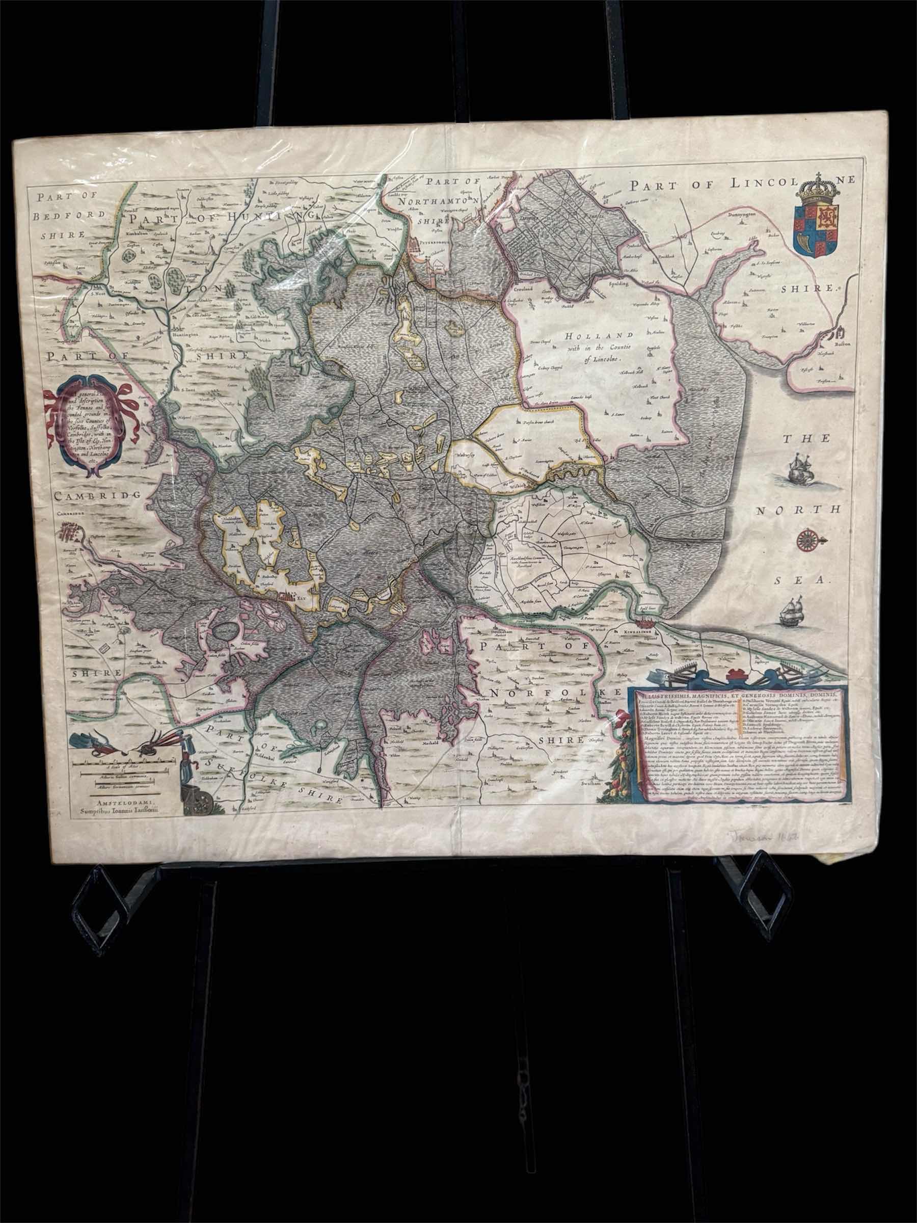 Photo 2 of ANTIQUE THE FENNS & THE ISLE APPELATE PLOT MAP 23”x20”