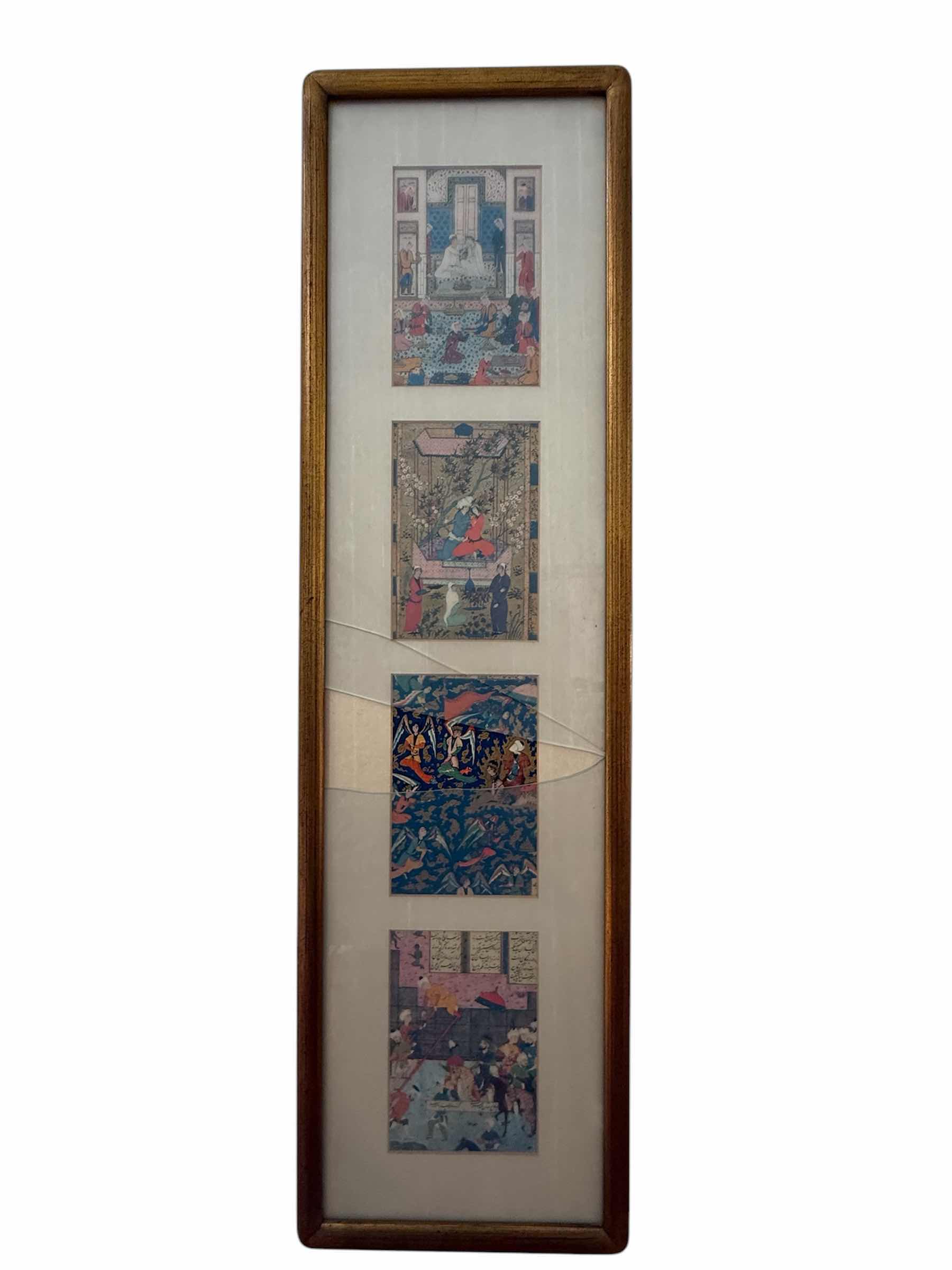 Photo 1 of OAK FRAMED PERSIAN PALACE SCENES ARTWORK 9” x 32”