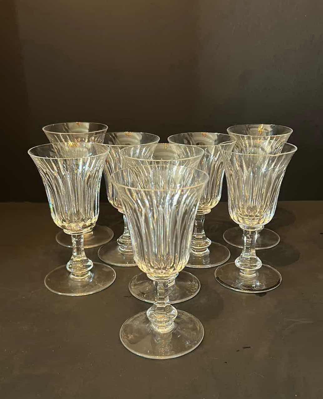 Photo 1 of 8-VICTORIAN CRYSTAL WINE GLASSES