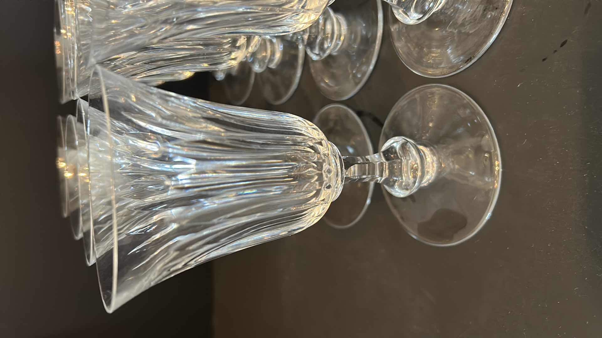 Photo 3 of 8-VICTORIAN CRYSTAL WINE GLASSES