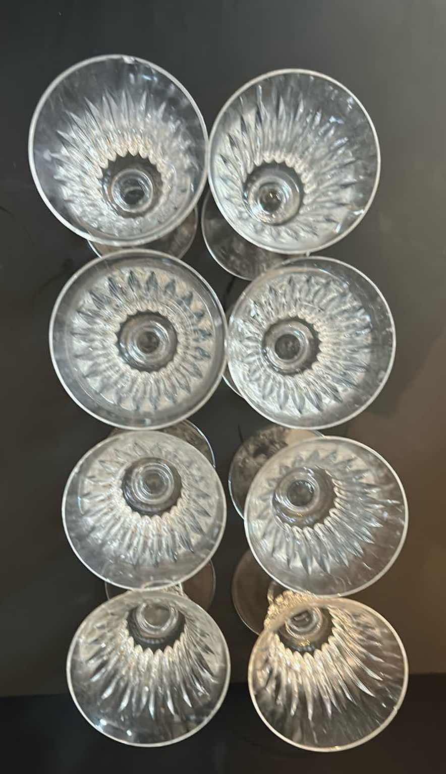 Photo 1 of 8-VICTORIAN CRYSTAL WINE GLASSES