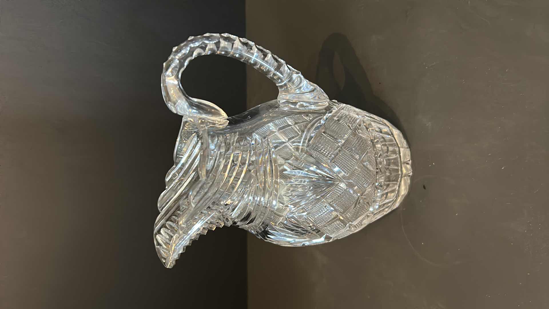 Photo 1 of 8- ANTIQUE AMERICAN BRILLIANT PERIOD CUT CRYSTAL STEMWARE W PITCHER