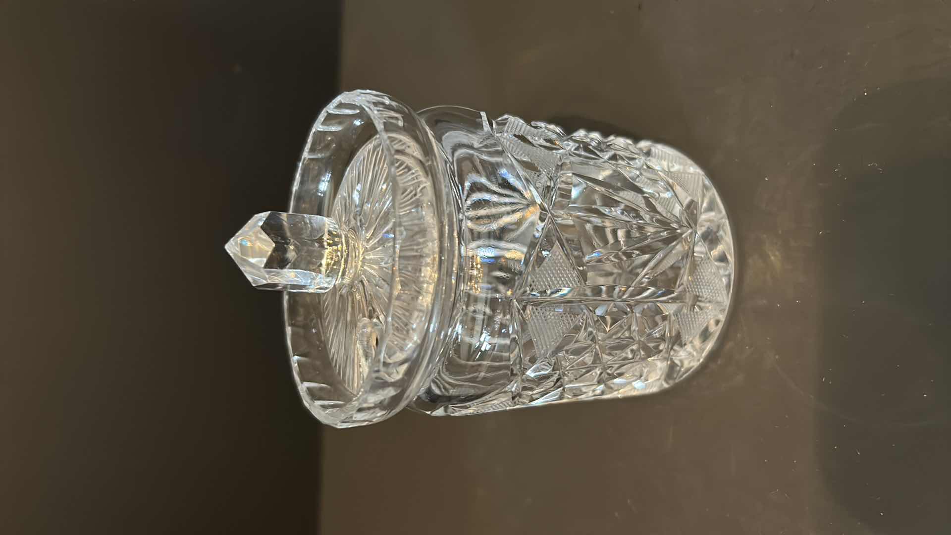 Photo 3 of 2- VINTAGE CUT CRYSTAL JAM JAR