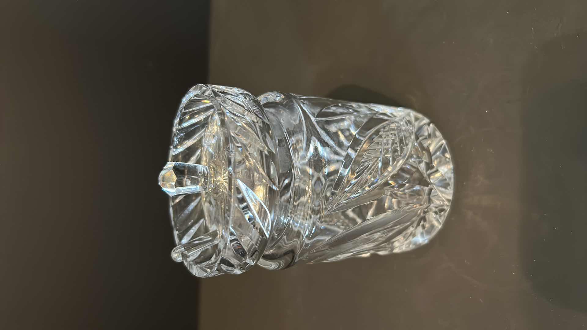 Photo 1 of 2- VINTAGE CRYSTAL JAM JARS