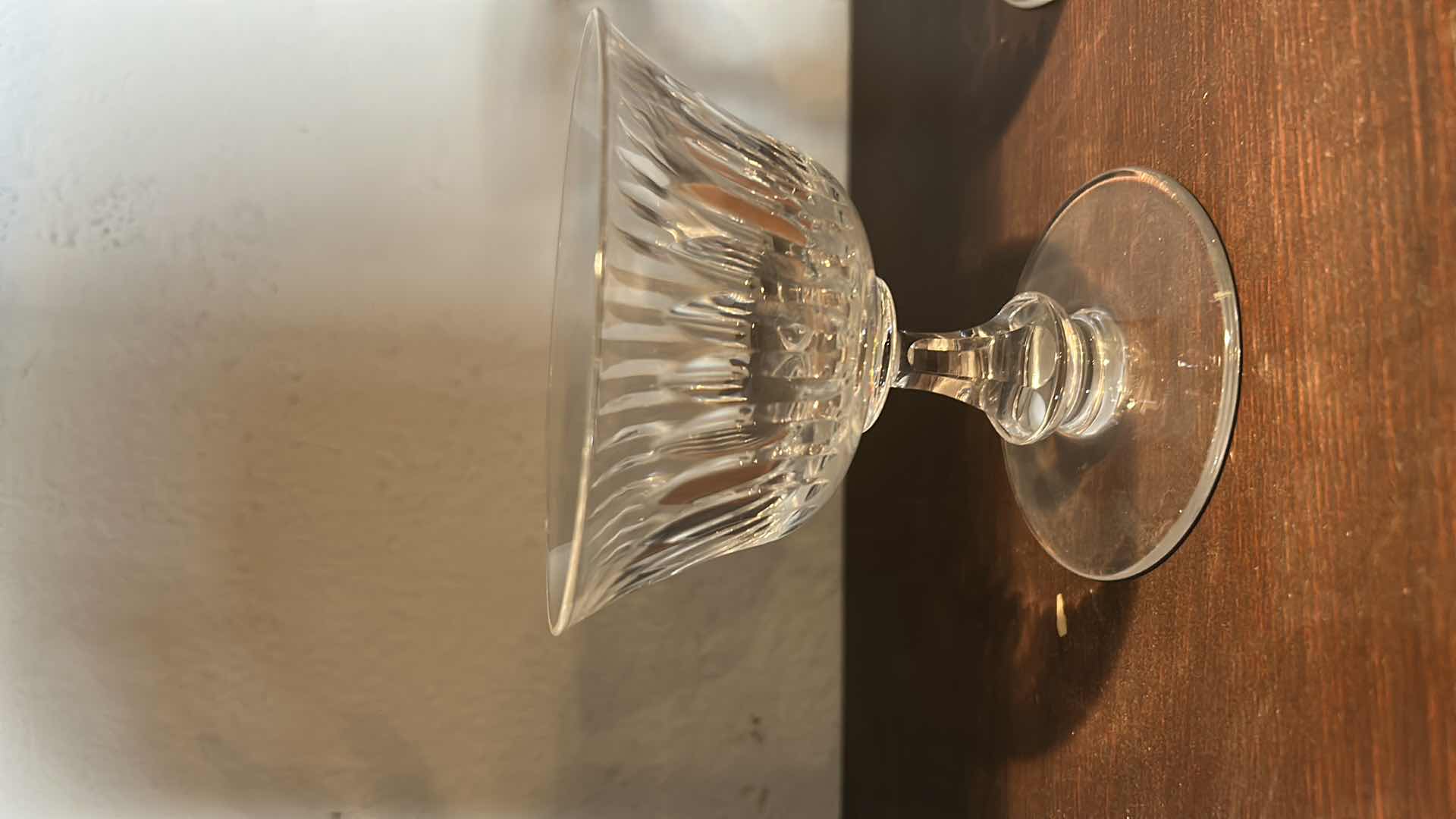 Photo 1 of 9-VINTAGE CRYSTAL DESSERT STEMWARE