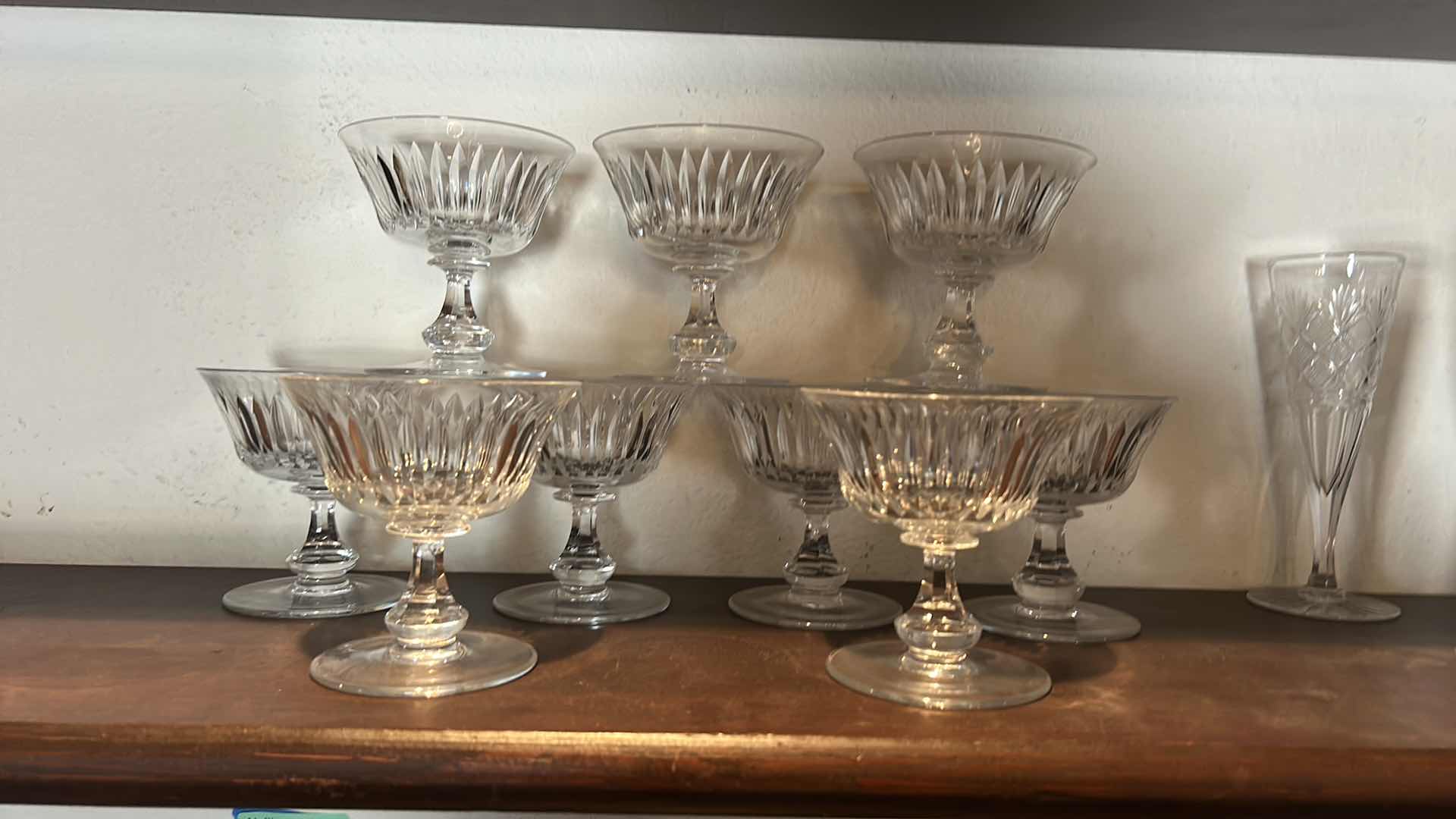 Photo 1 of 9-VINTAGE CRYSTAL DESSERT STEMWARE
