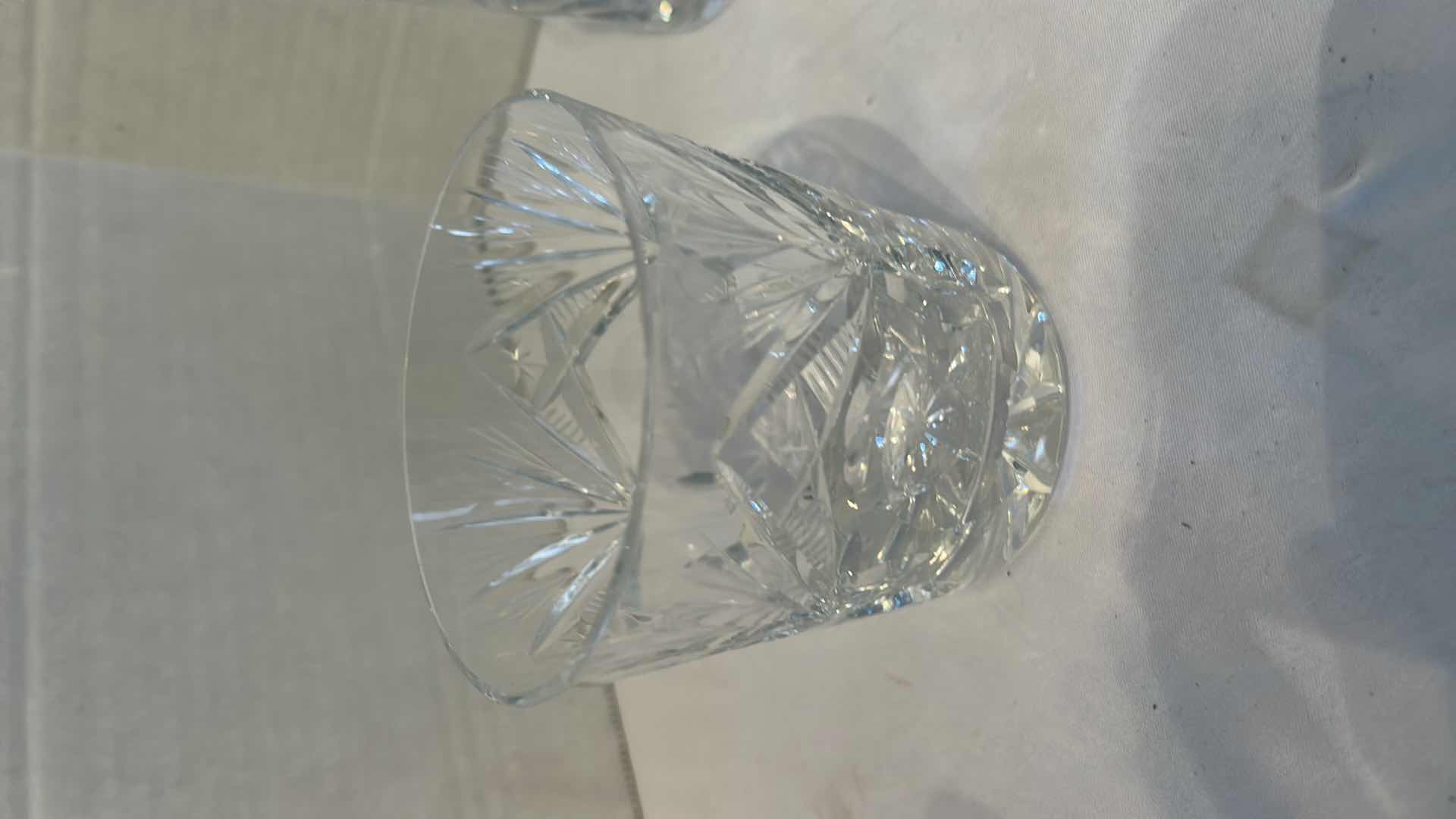 Photo 6 of 10- VINTAGE CRYSTAL WHISKEY GLASSES
