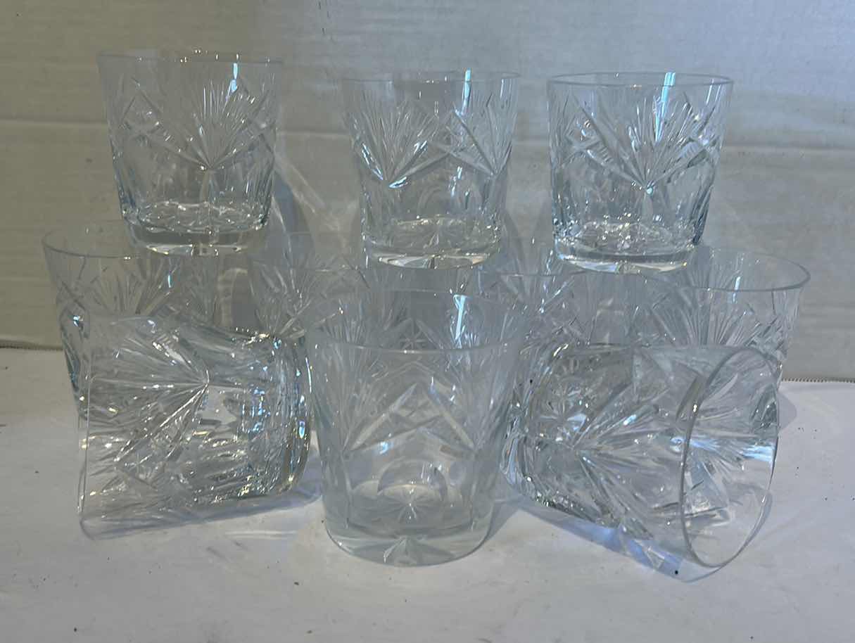 Photo 1 of 10- VINTAGE CRYSTAL WHISKEY GLASSES