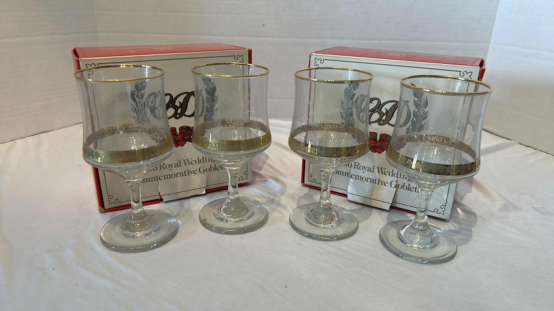 Photo 3 of 4- ROYAL WEDDING  CHARLES DIANA   COMMEMORATIVE GOBLETS