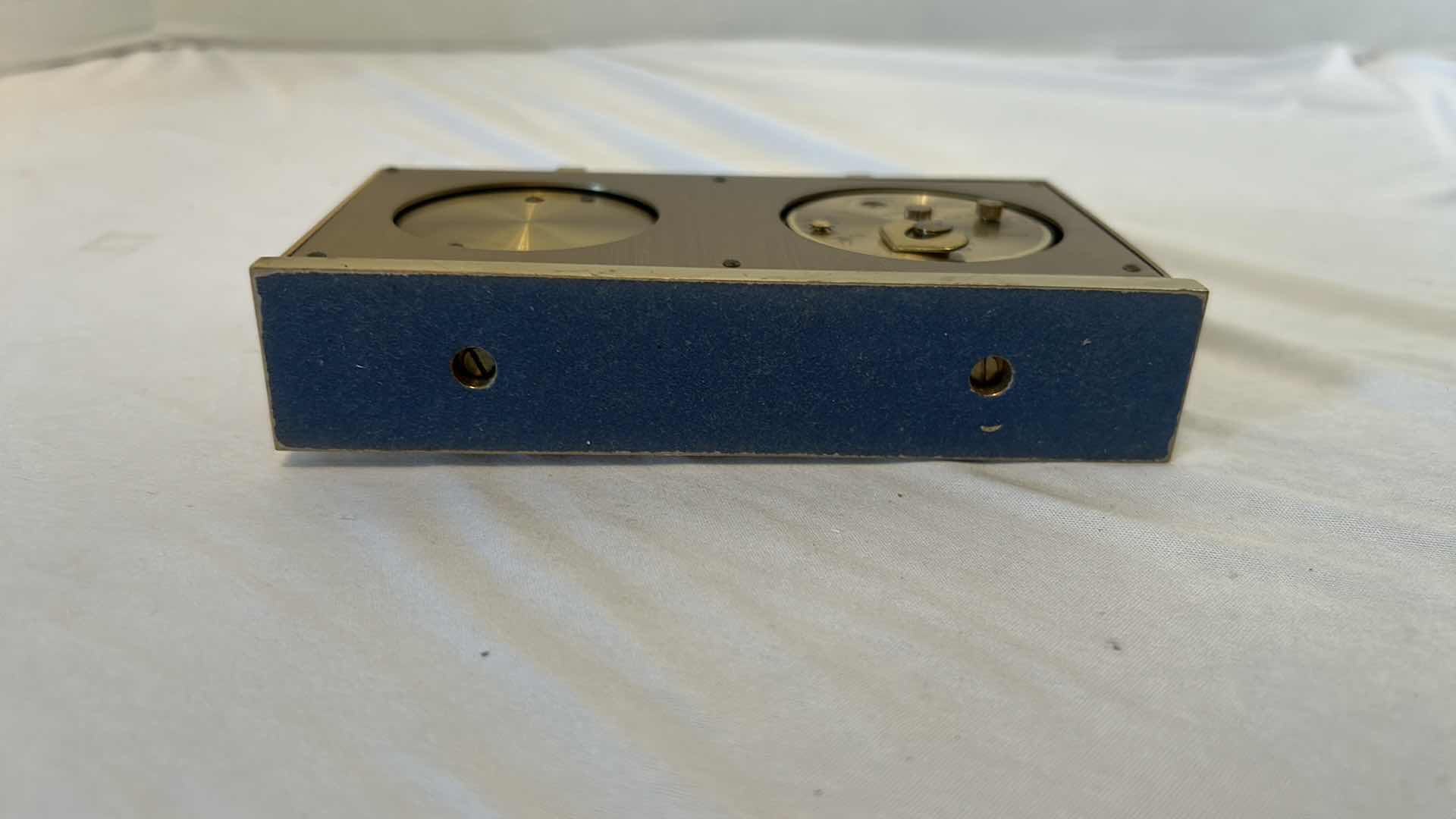 Photo 1 of VINTAGE SWIZA SHEFFIELD DESKTOP COMBO SLATM CLOCK BAROMETER THERMOMETER