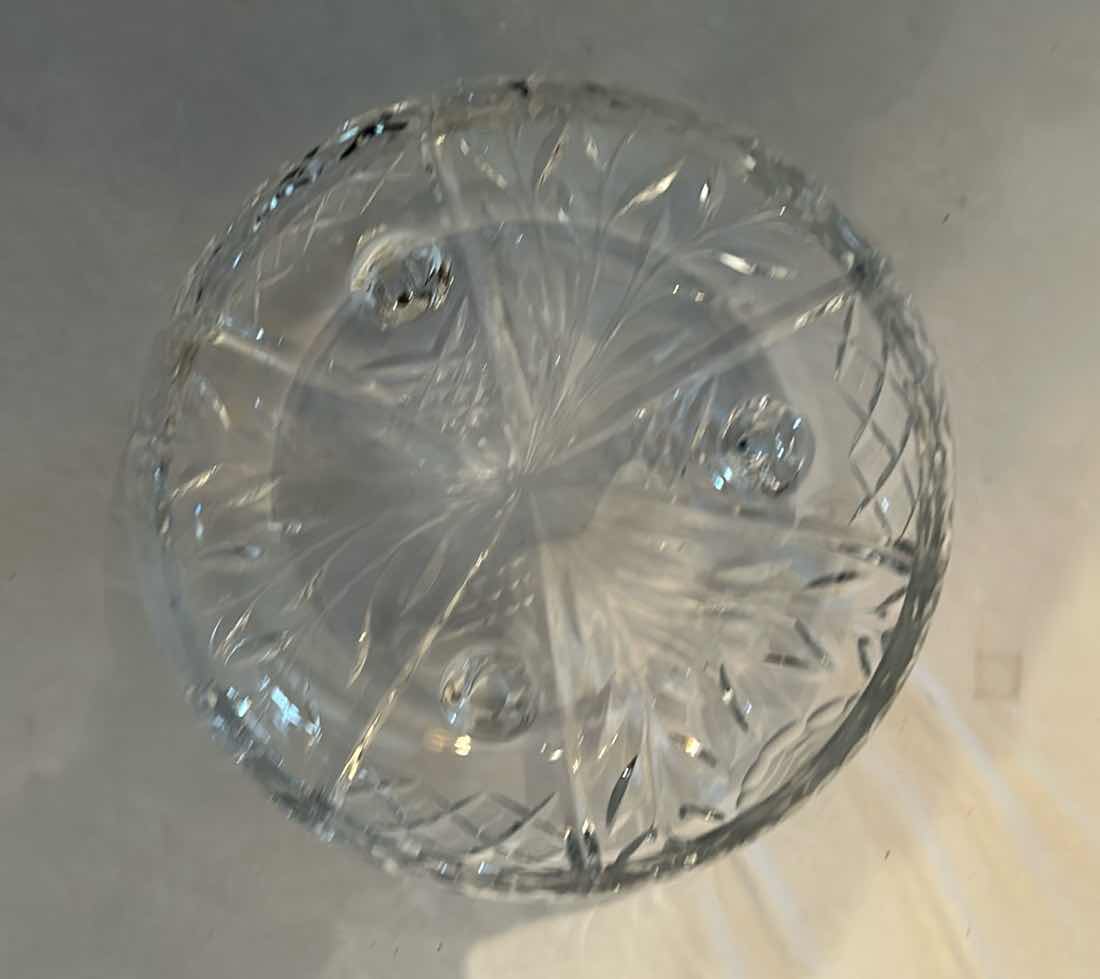 Photo 1 of VINTAGE FOOTED CRYSTAL BOWL 8” DIAMETER