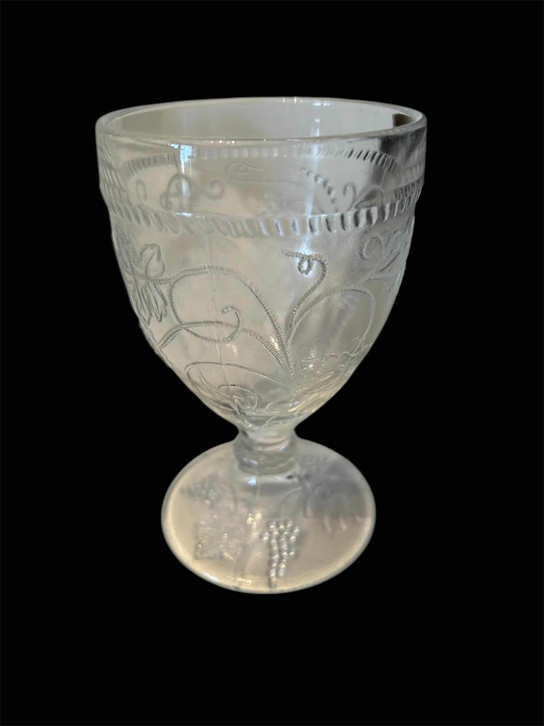 View 3 of VINTAGE CRYSTAL DECANTER H 14”
W 6- CRYSTAL GOBLETS WILLIAM SONOMA