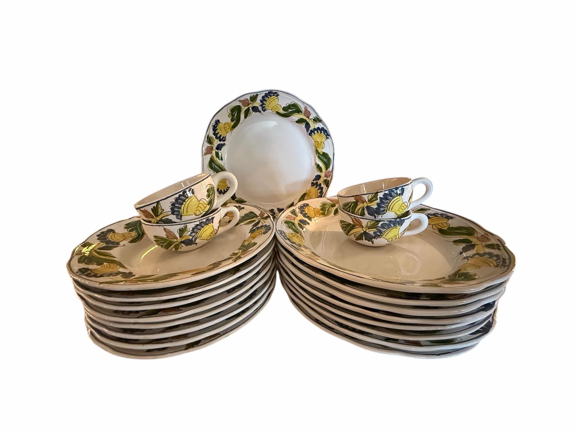 Photo 1 of 22 PCS-WILLIAM SOMOMA GRANDE CUISINE FLORAL DISHES FROM PORTUGAL