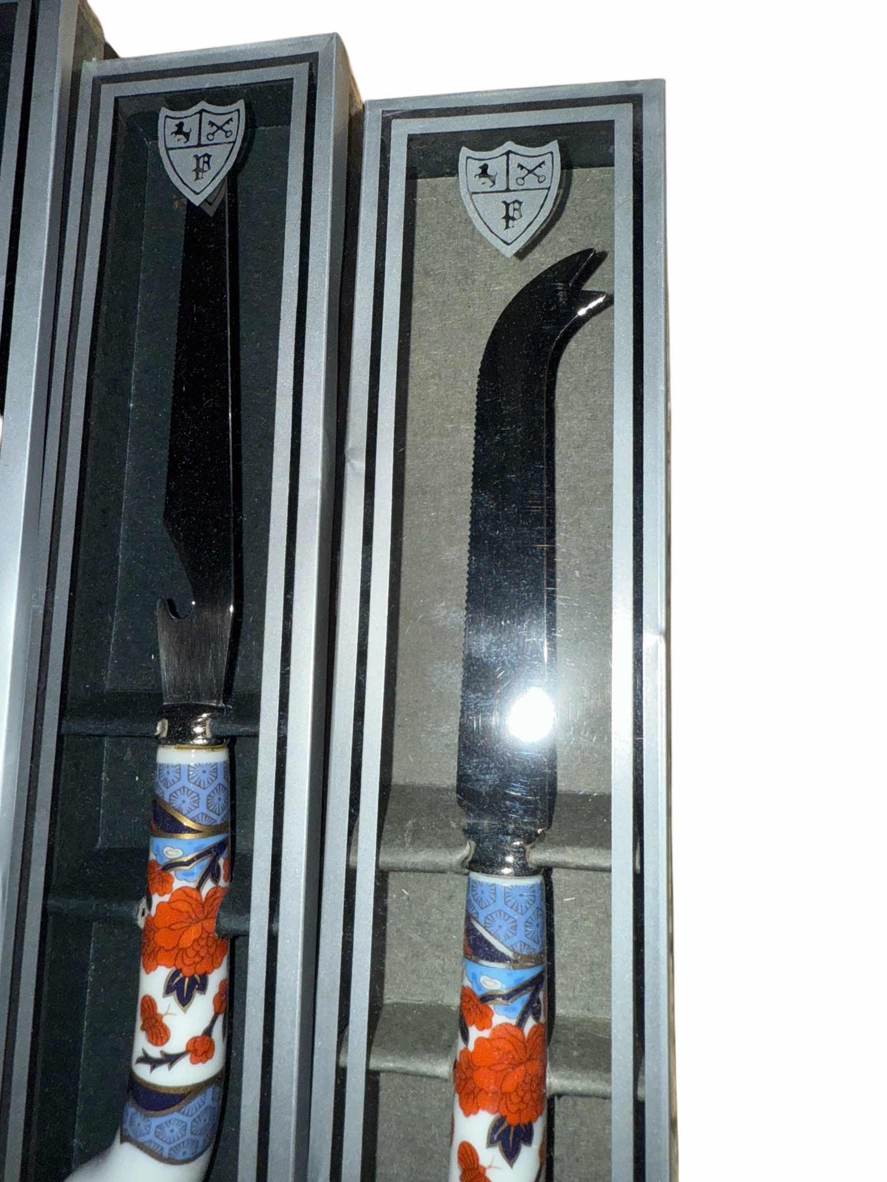 Photo 1 of 4-VINTAGE PRILL SHEFFIELD SPECIALTY STEAK KNIVES