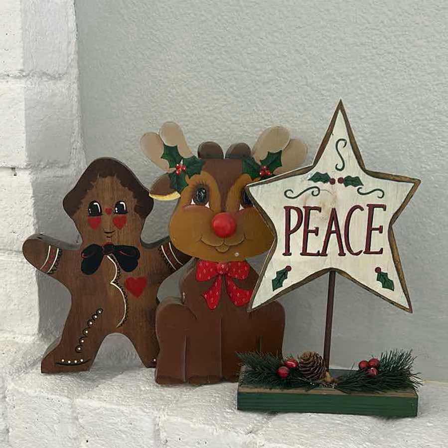 Photo 1 of 3- WOOD CHRISTMAS DECORATIONS