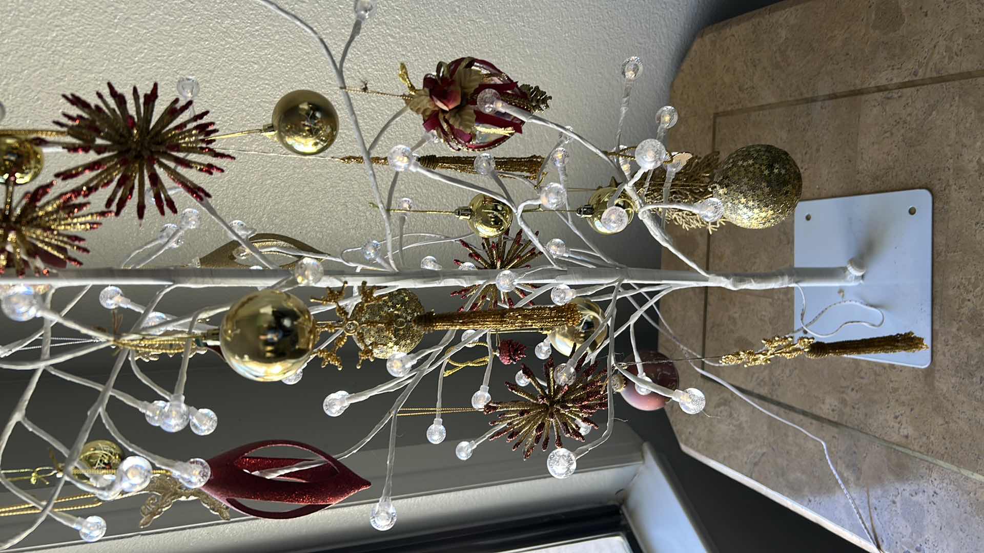 Photo 3 of DECORATIVE WHITE LIGHTED ORNAMENT TREE H 45”