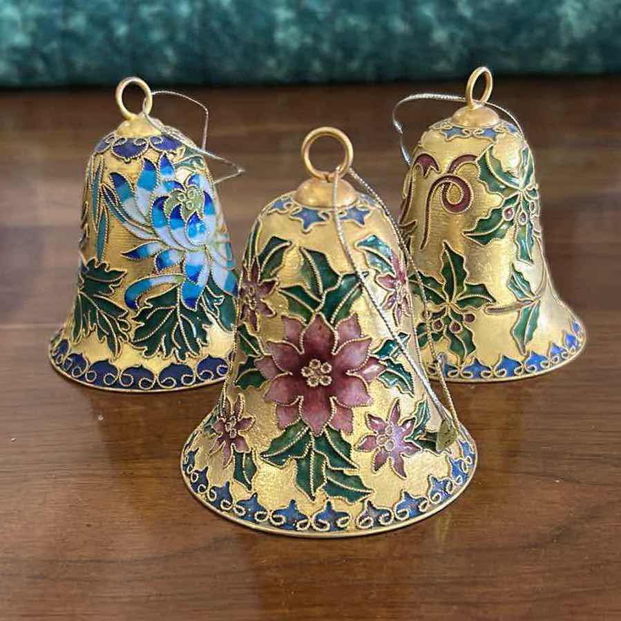 Photo 1 of 3- GOLD BELL CHRISTMAS ORNAMENTS 2- ROUND GOLD