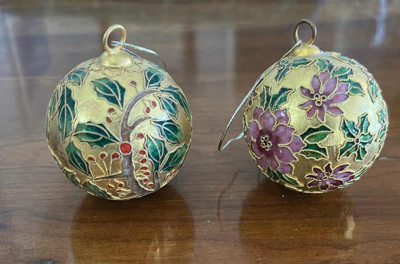 Photo 3 of 3- GOLD BELL CHRISTMAS ORNAMENTS 2- ROUND GOLD