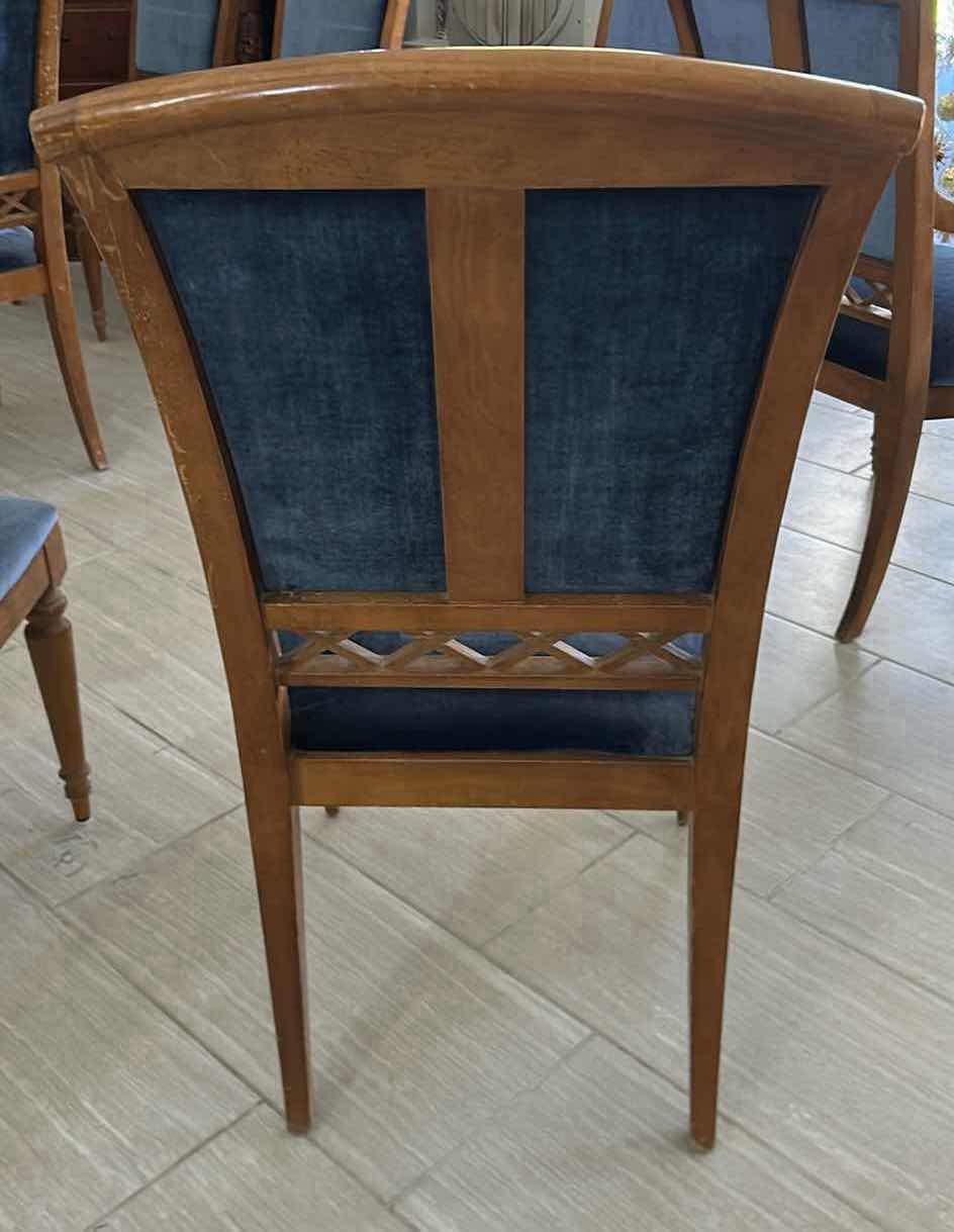 Photo 1 of 2- PENNSYLVANIA HOUSE SIDE CHAIRS W BLUE VELVET FABRIC