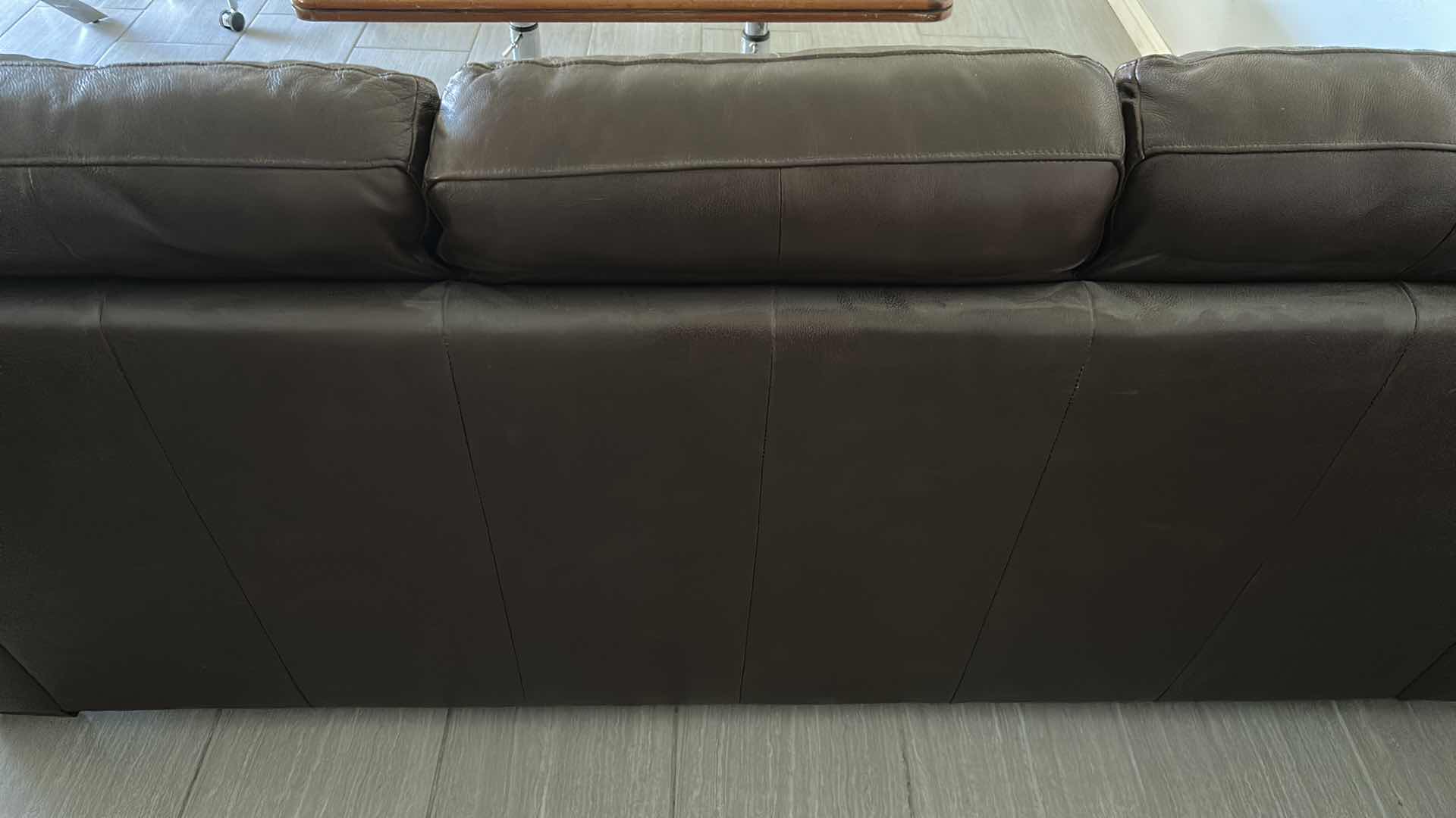 Photo 1 of 8FT BROWN LEATHER SOFA