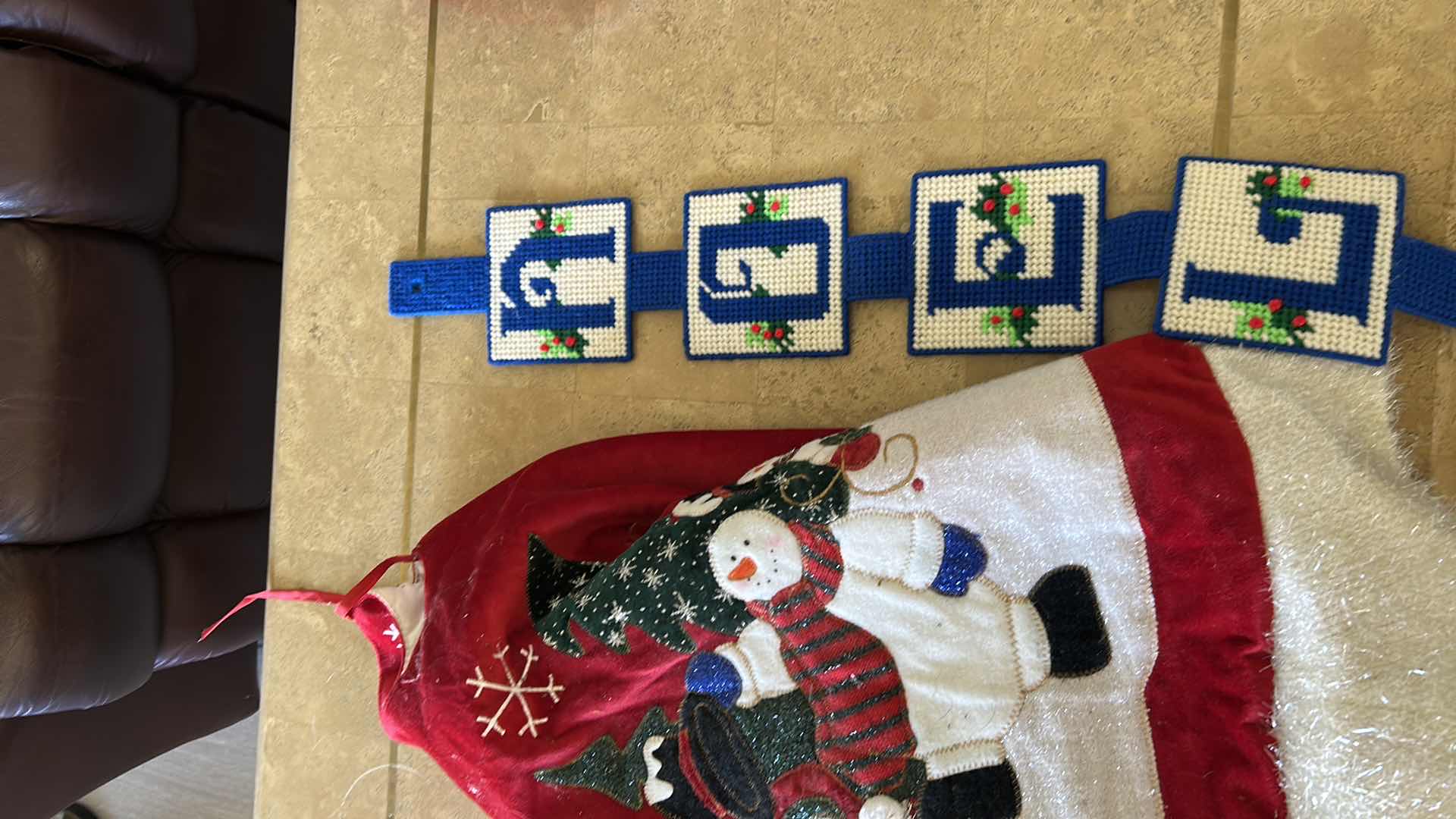 Photo 1 of 6-ASSORTED CHRISTMAS STOCKINGS SKIRT SMALL PILLOW