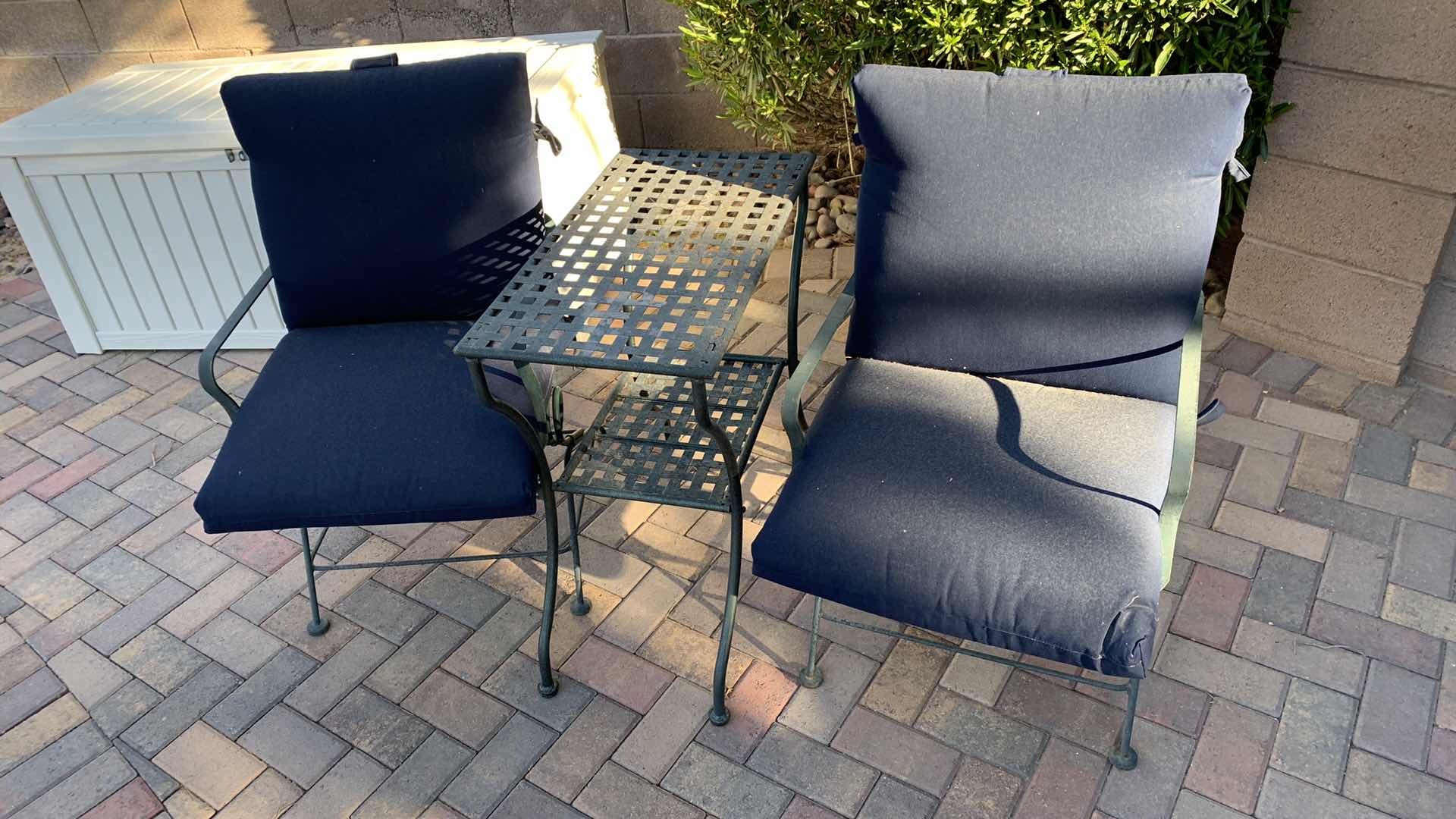 Photo 1 of 2-ROCKING POOL CHAIRS WITH PADS AND A TABLE