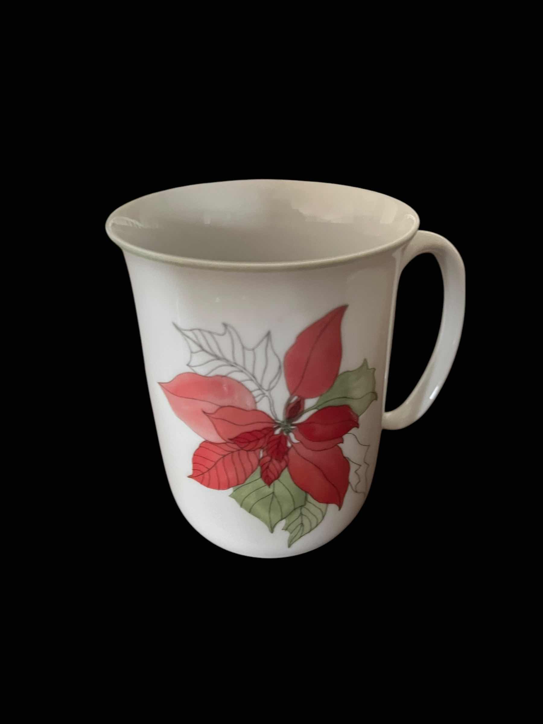Photo 1 of 1-BLOCK SPAL-PORTUGAL-VINTAGE POINSETTIA MARY GOERTZEN TEA CUP