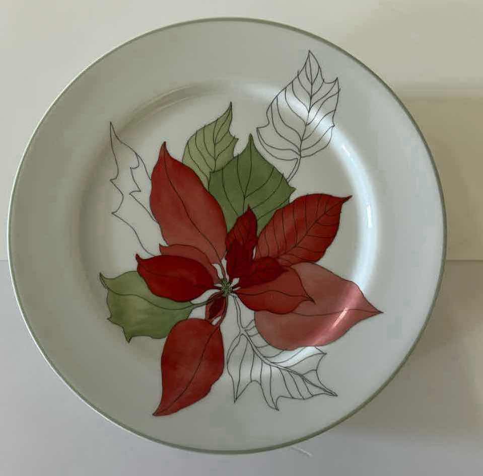 Photo 1 of 6-VINTAGE POINSETTIA MARY GOERTZEN SALAD PLATES-PART OF SET 