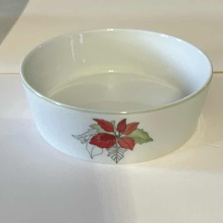 Photo 1 of 5-BLOCK SPAL-PORTUGAL- VINTAGE POINSETTIA MARY GOERTZEN CEREAL BOWLS