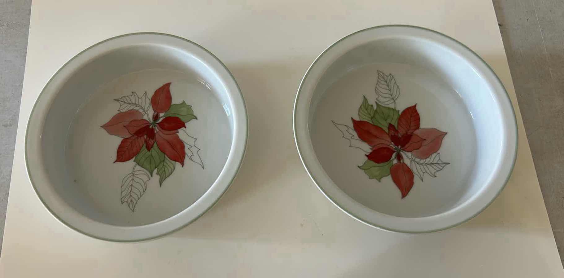 Photo 1 of 5- VINTAGE POINSETTIA MARY GOERTZEN SAUCE CUPS